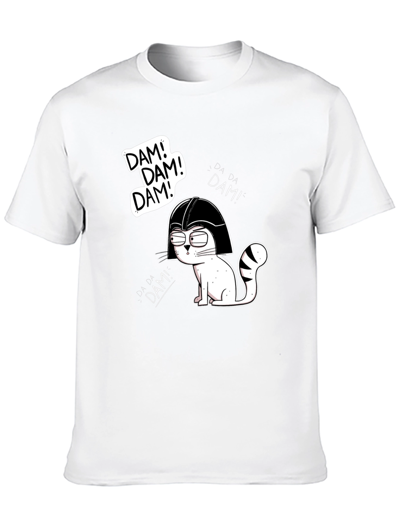 Funny Darth Vader Cat Graphic T-Shirt