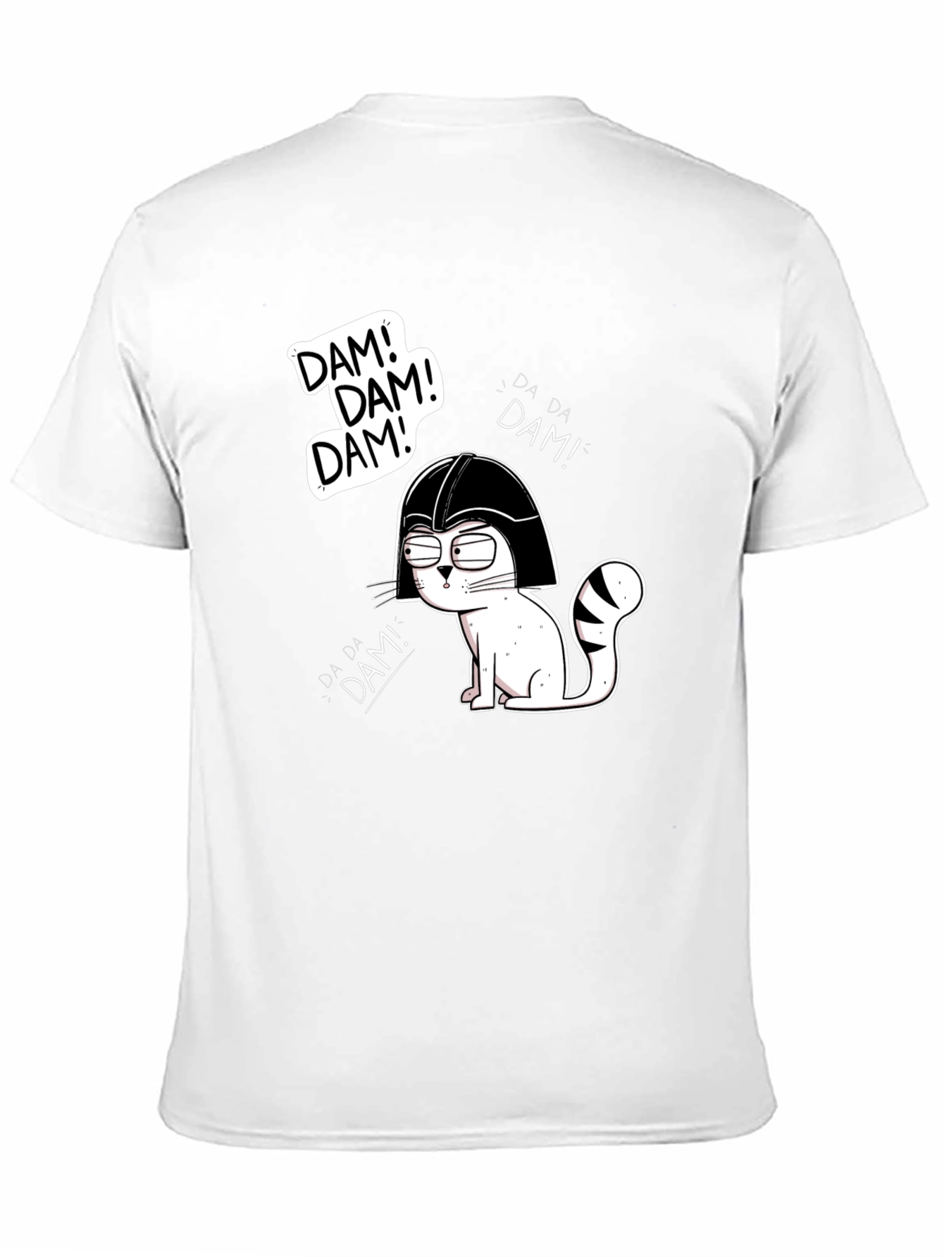 Funny Darth Vader Cat Graphic T-Shirt