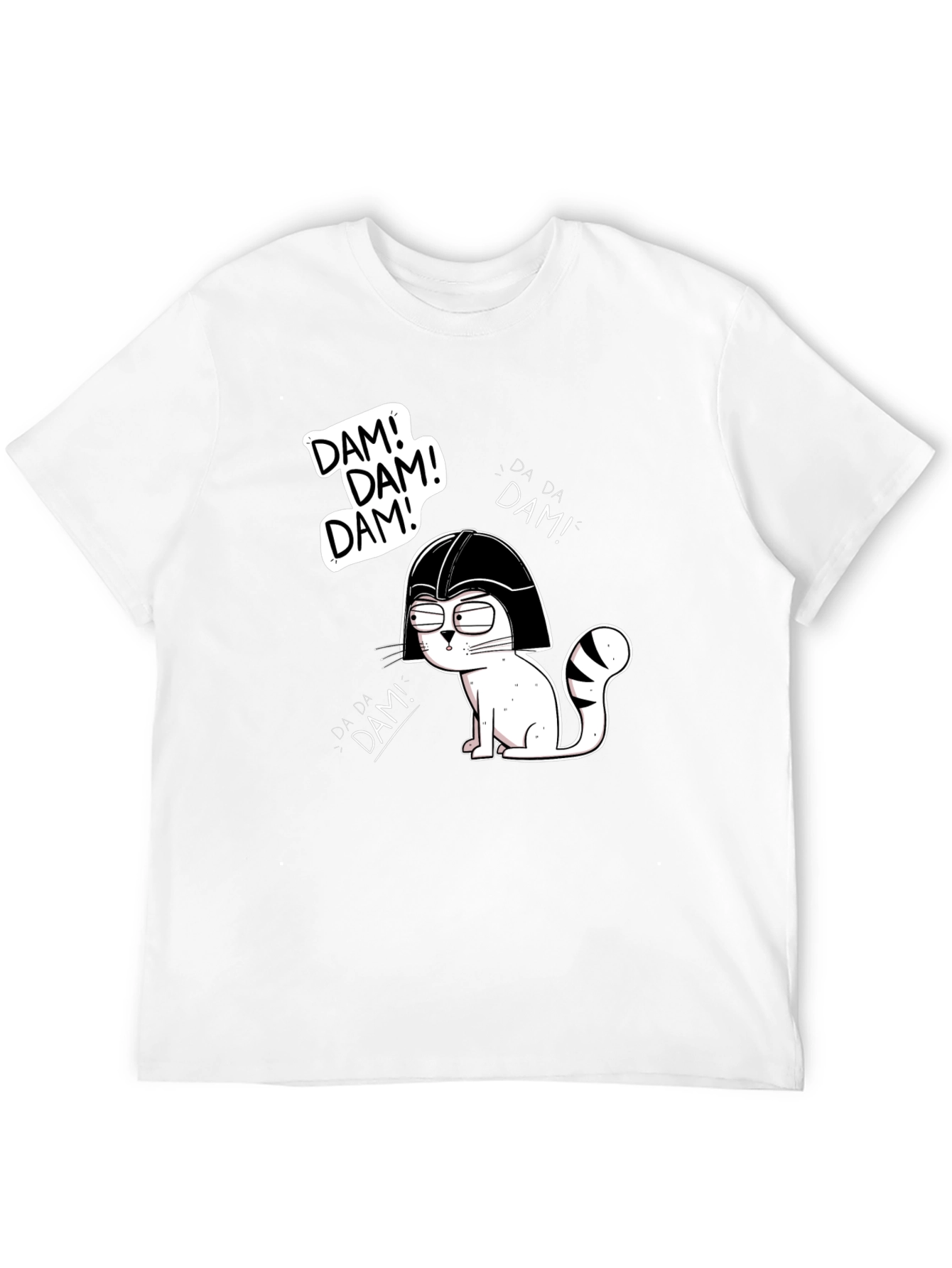 Funny Darth Vader Cat Graphic T-Shirt