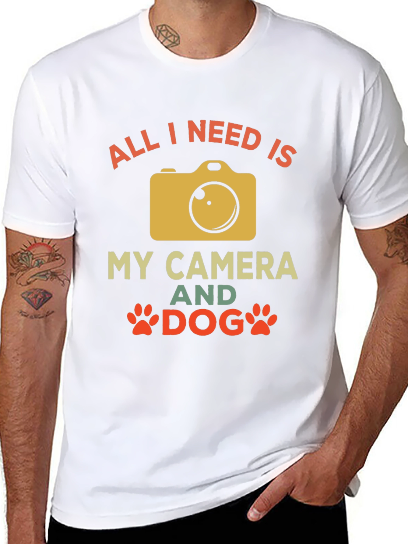 Camera and Dog Graphic Tee