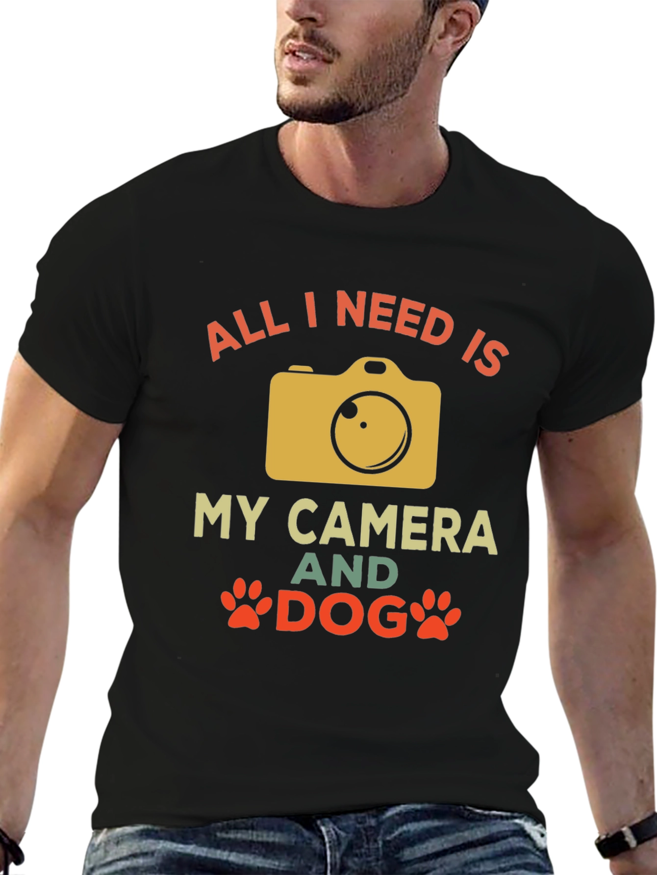 Camera and Dog Graphic Tee