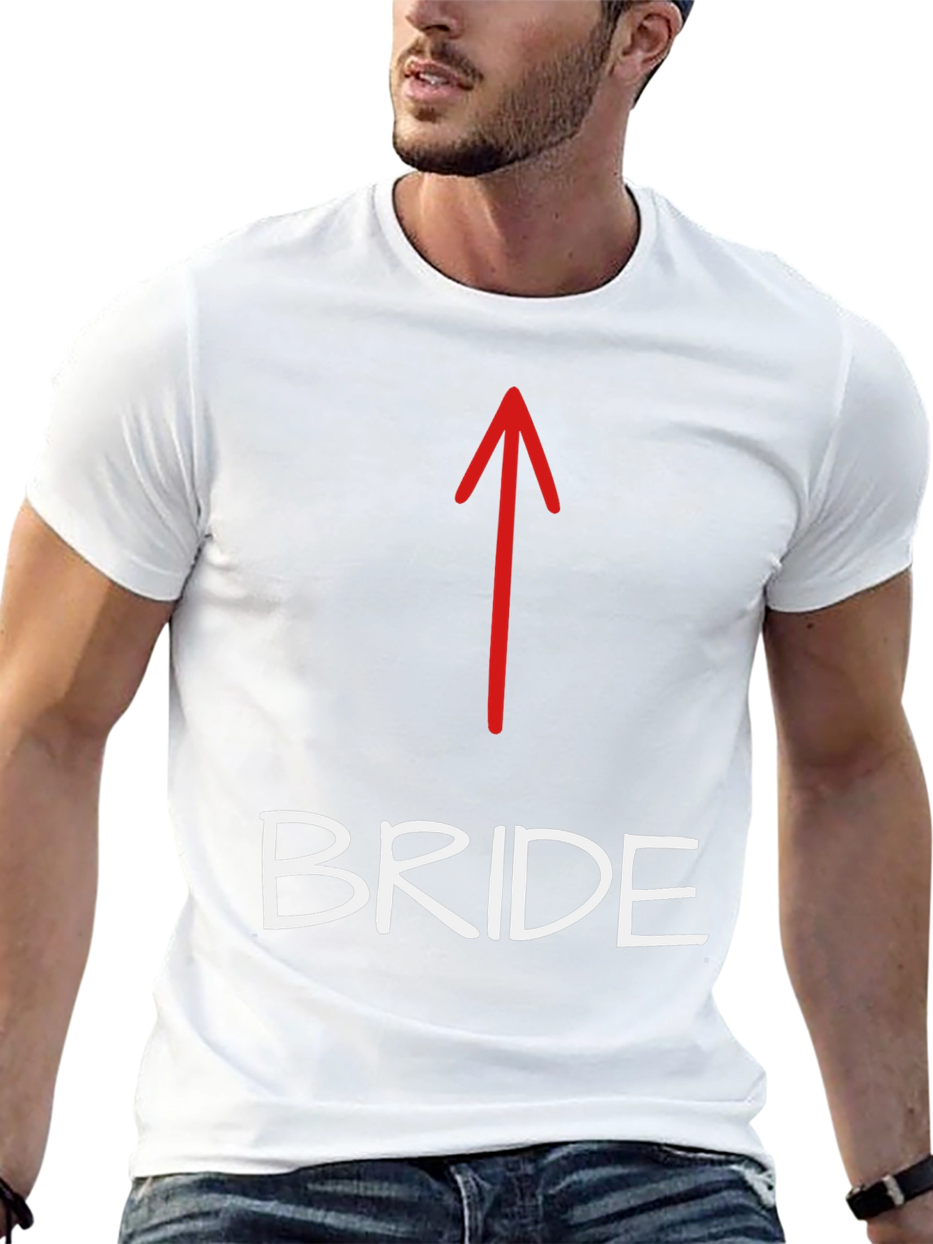 Bride Arrow Novelty T-Shirt - Wedding Party Apparel
