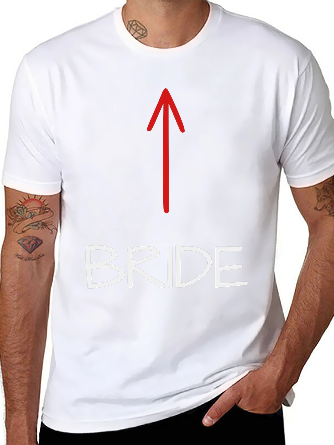 Bride Arrow Novelty T-Shirt - Wedding Party Apparel