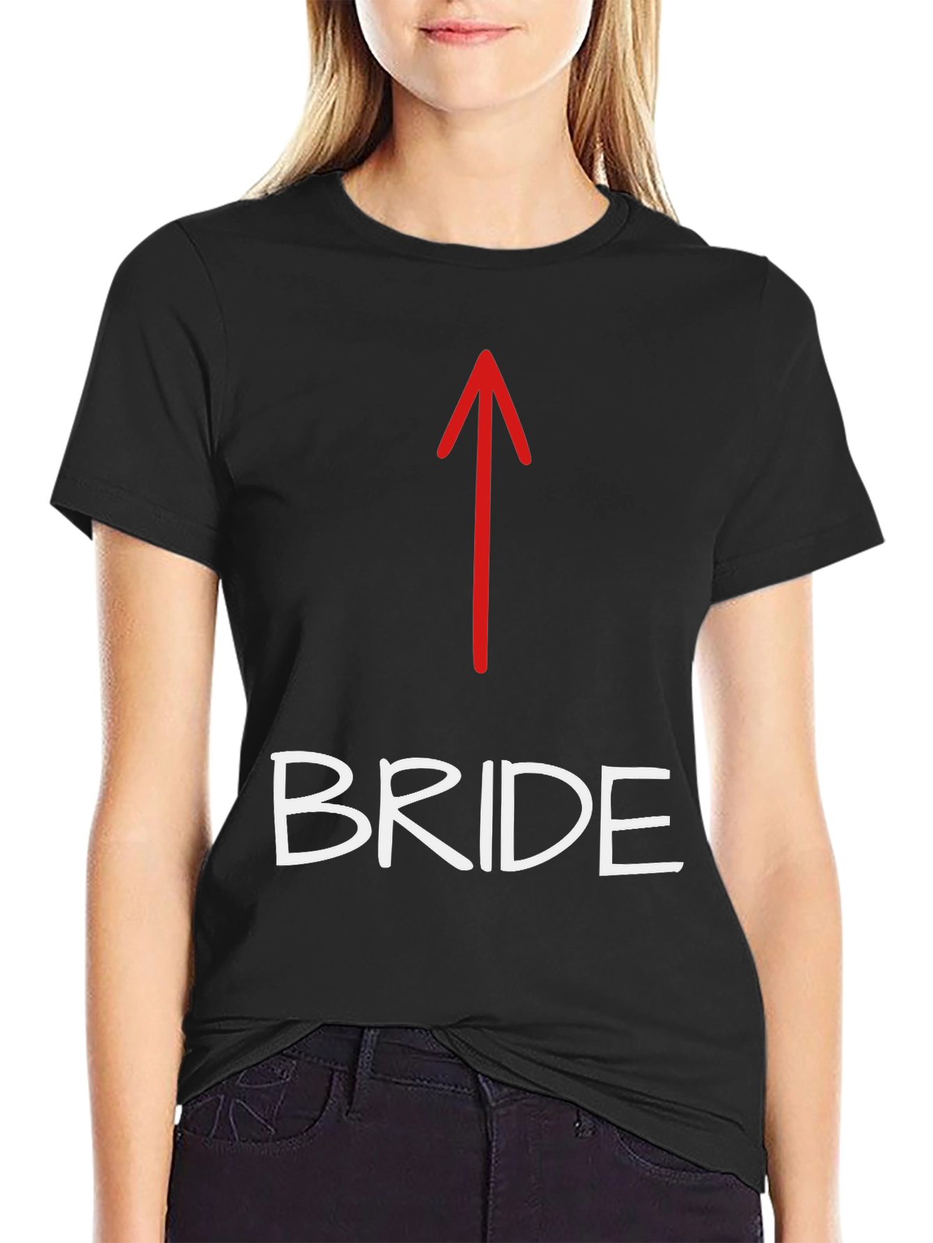 Bride Arrow Novelty T-Shirt - Wedding Party Apparel