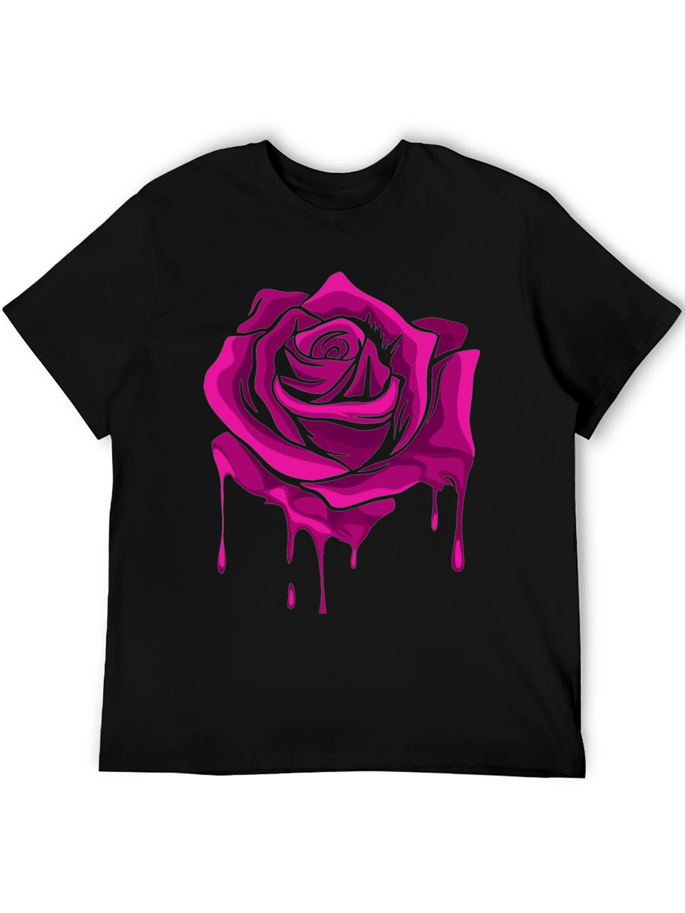 Rose Drip Graphic Tee - Modern Streetwear