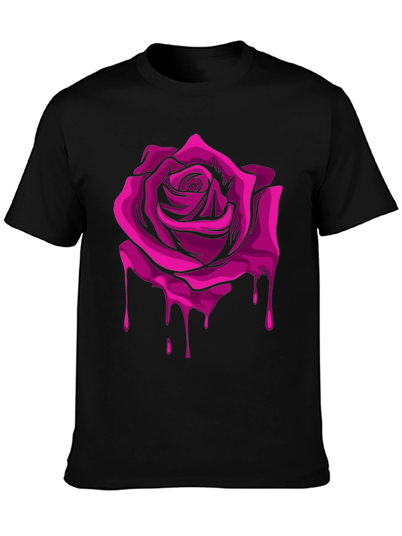 Rose Drip Graphic Tee - Modern Streetwear