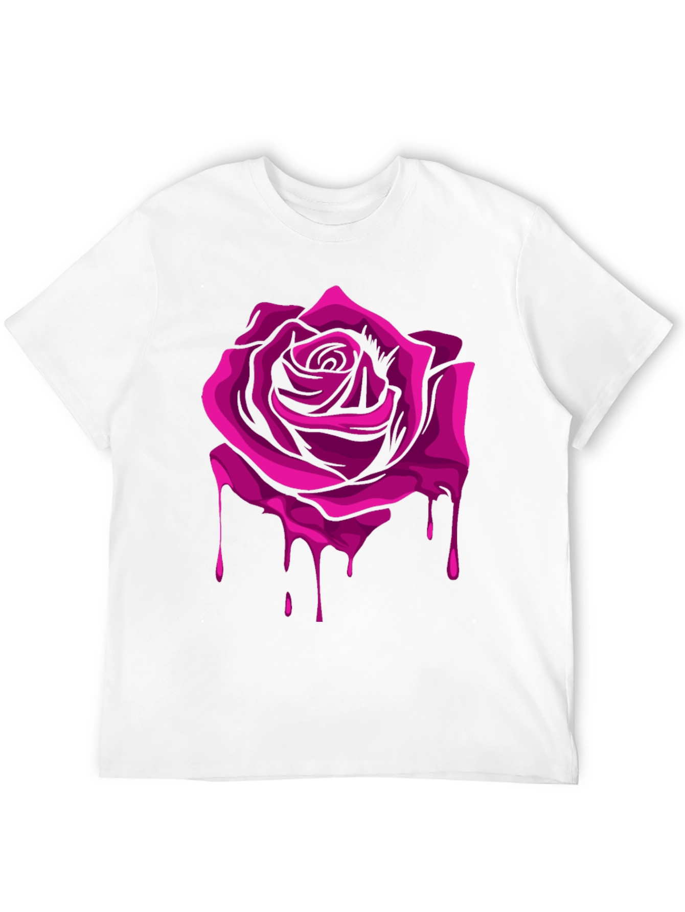 Rose Drip Graphic Tee - Modern Streetwear