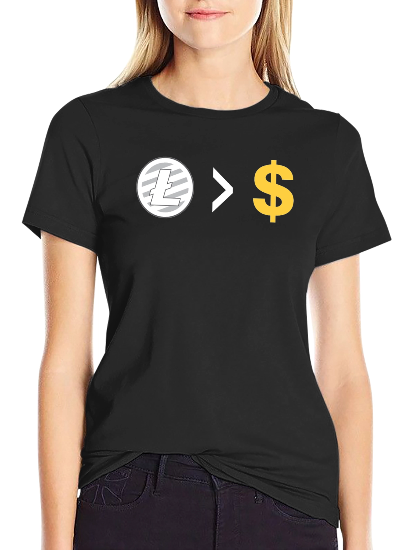 Litecoin > Dollar Black T-Shirt