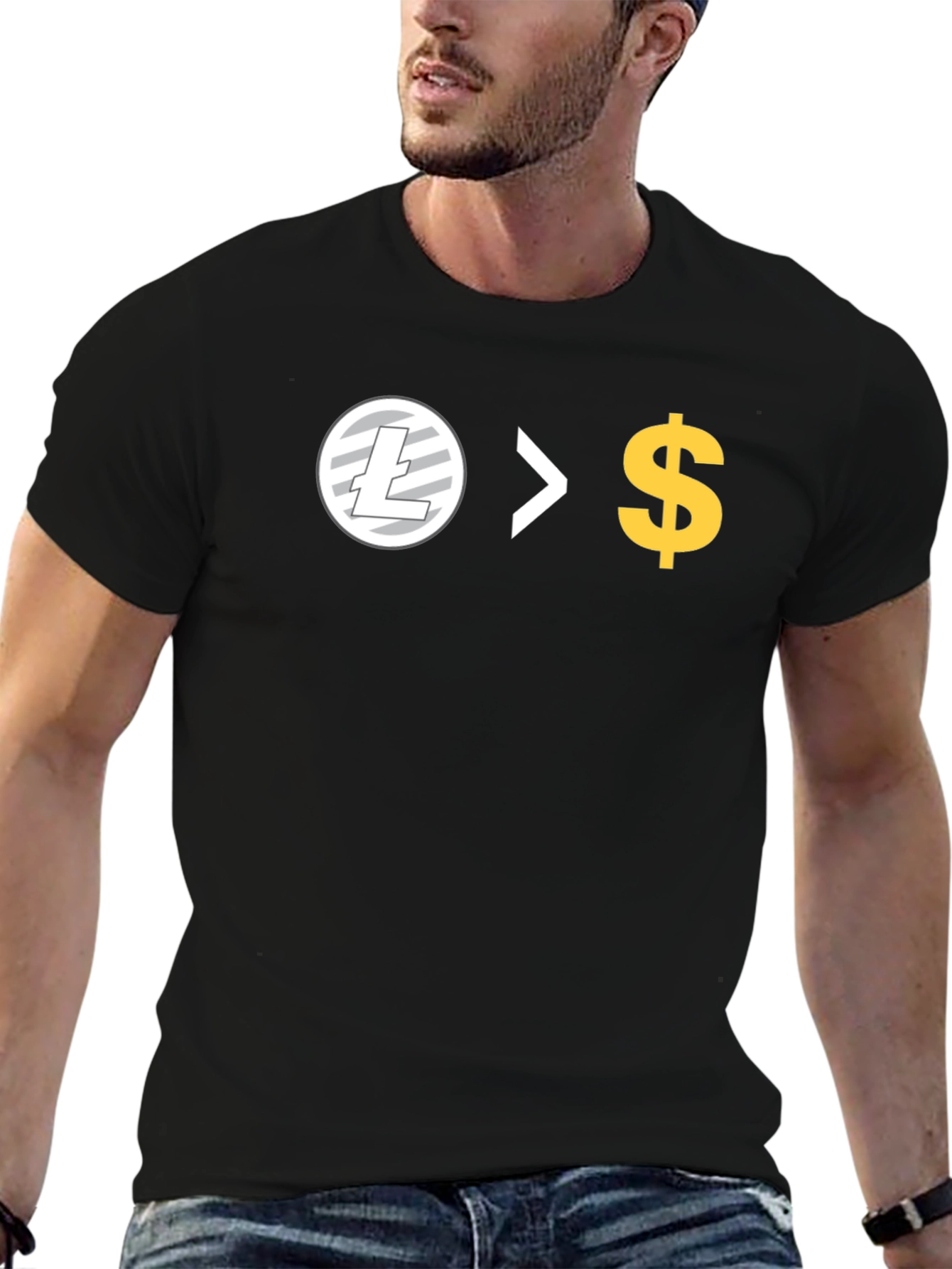 Litecoin > Dollar Black T-Shirt