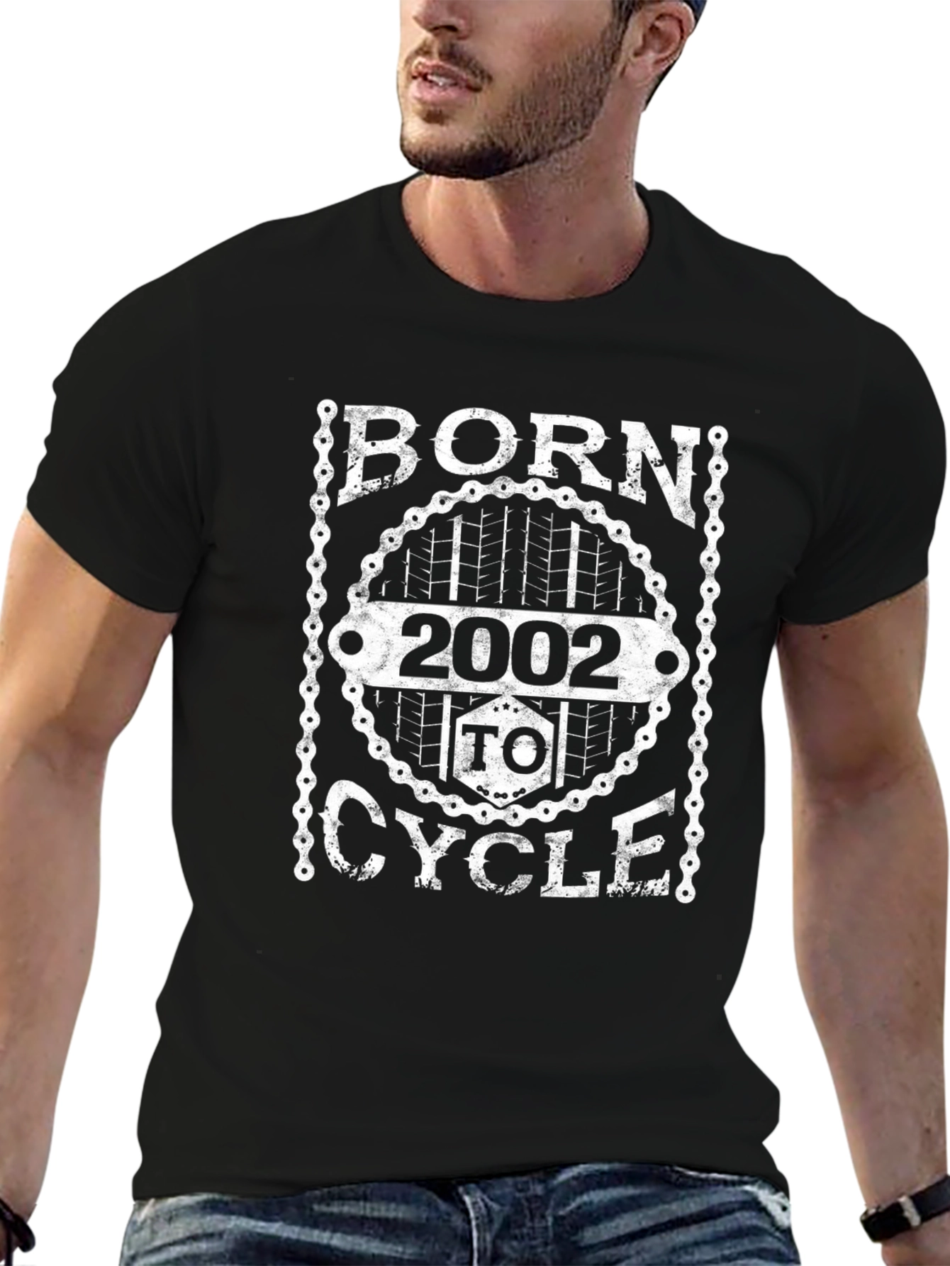 Born 2002 To Cycle T-Shirt | Unisex Tee