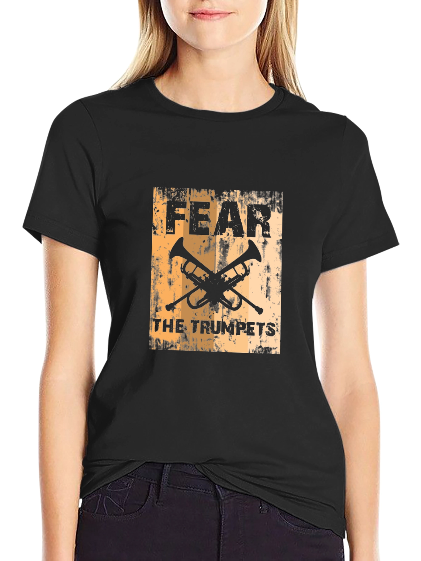 Fear the Trumpets Black Graphic Tee