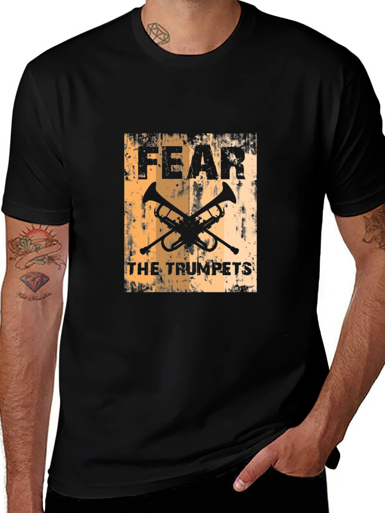 Fear the Trumpets Black Graphic Tee