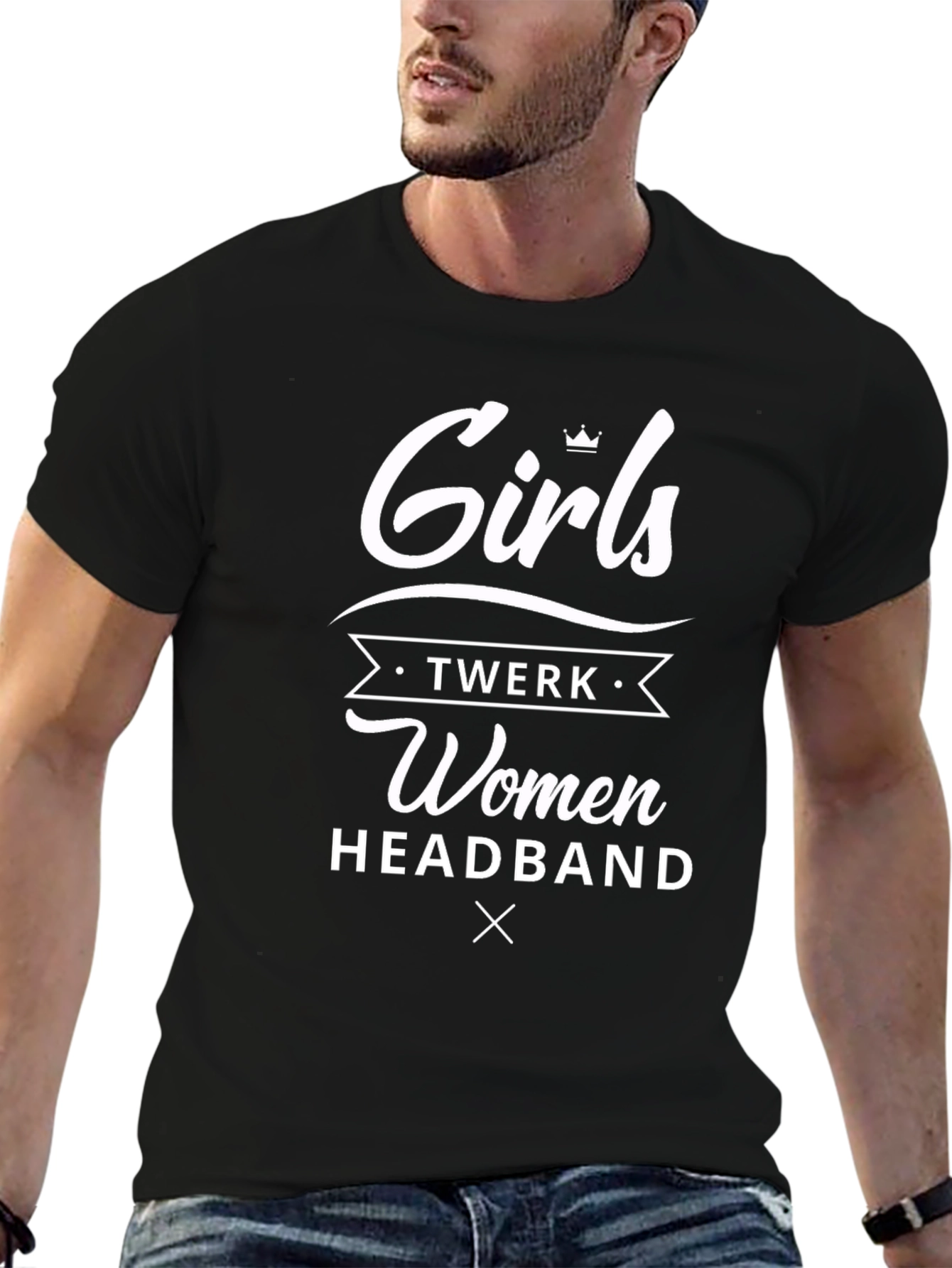 Girls Twerk Women Headband Graphic Tee