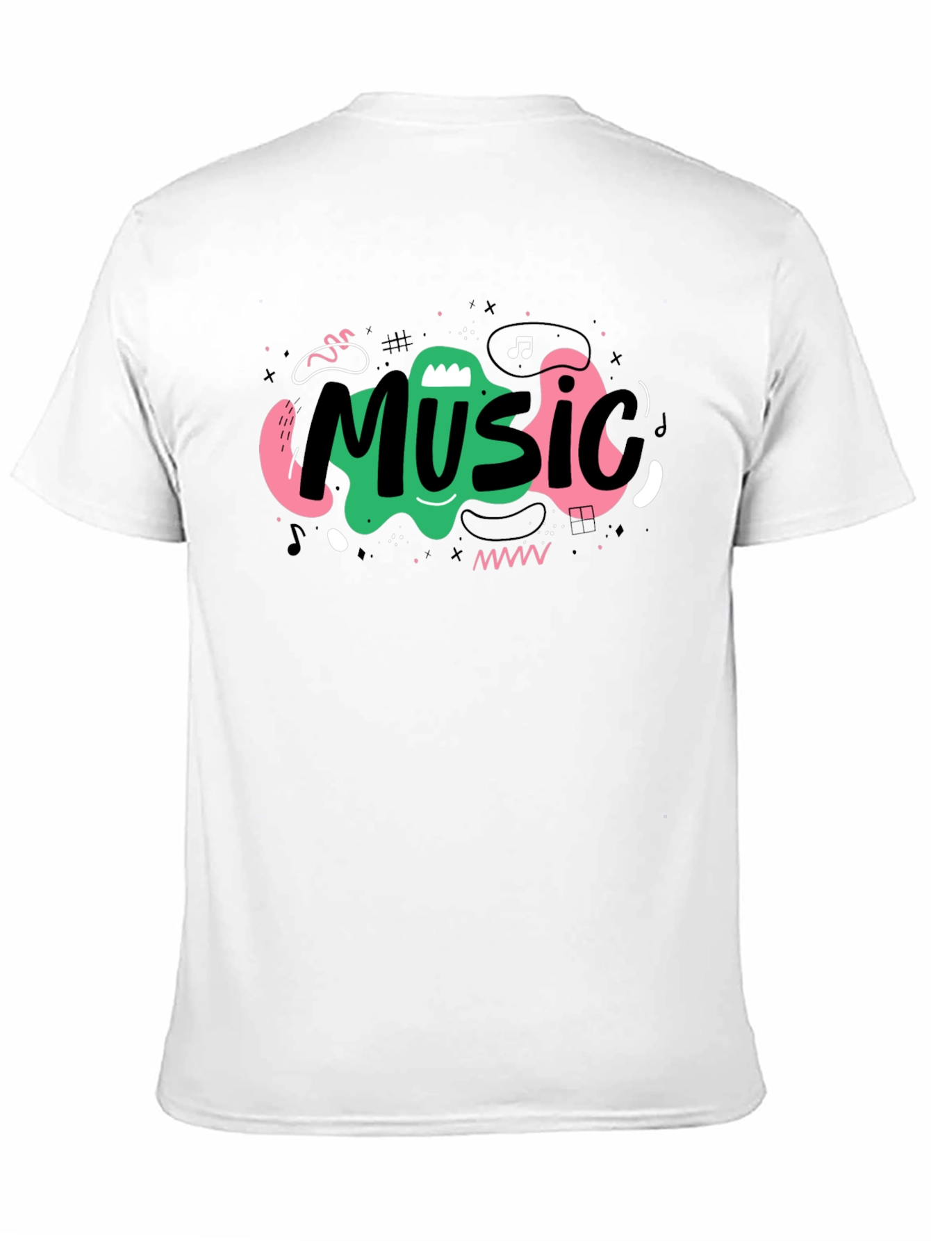 Music Design Black T-Shirt