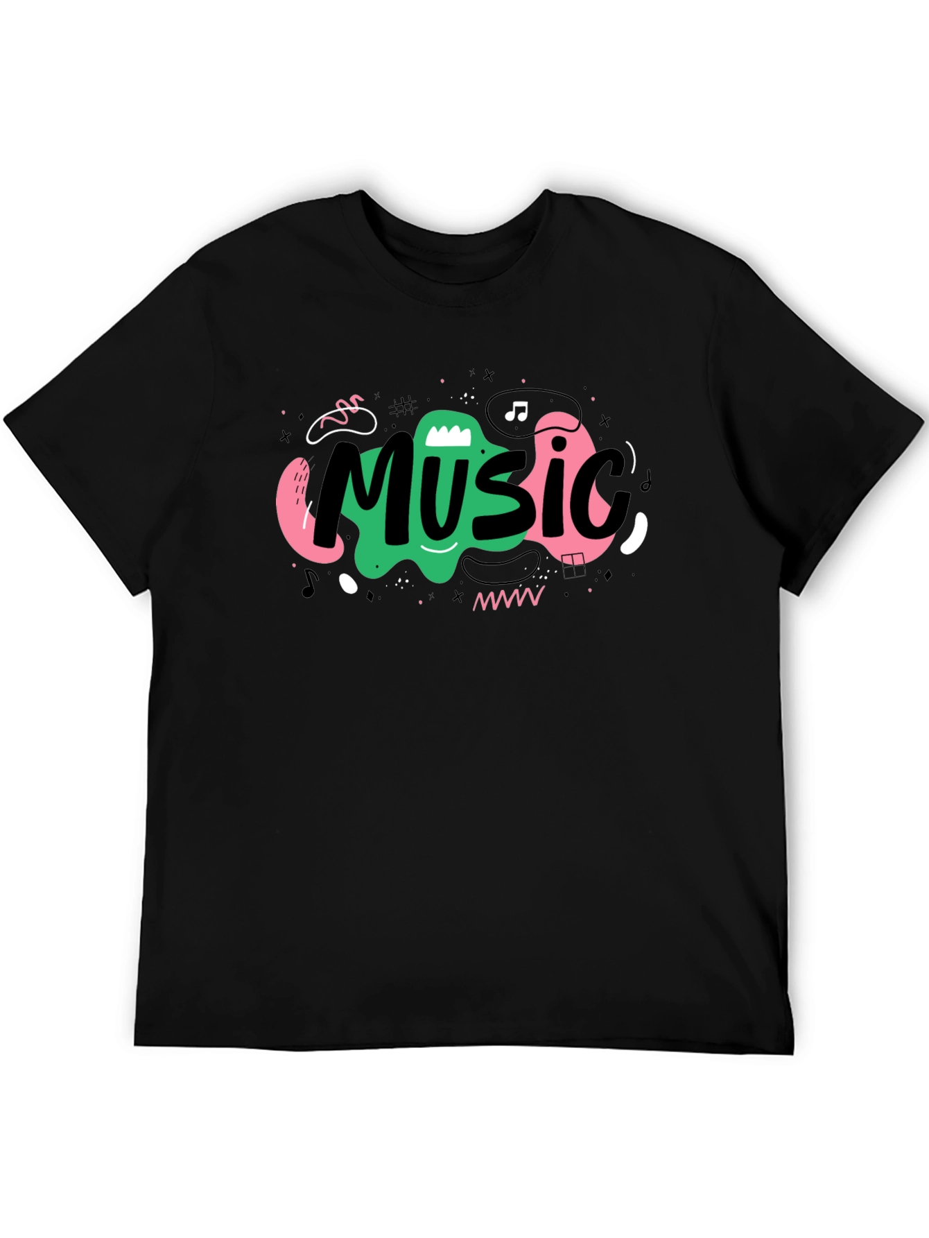 Music Design Black T-Shirt