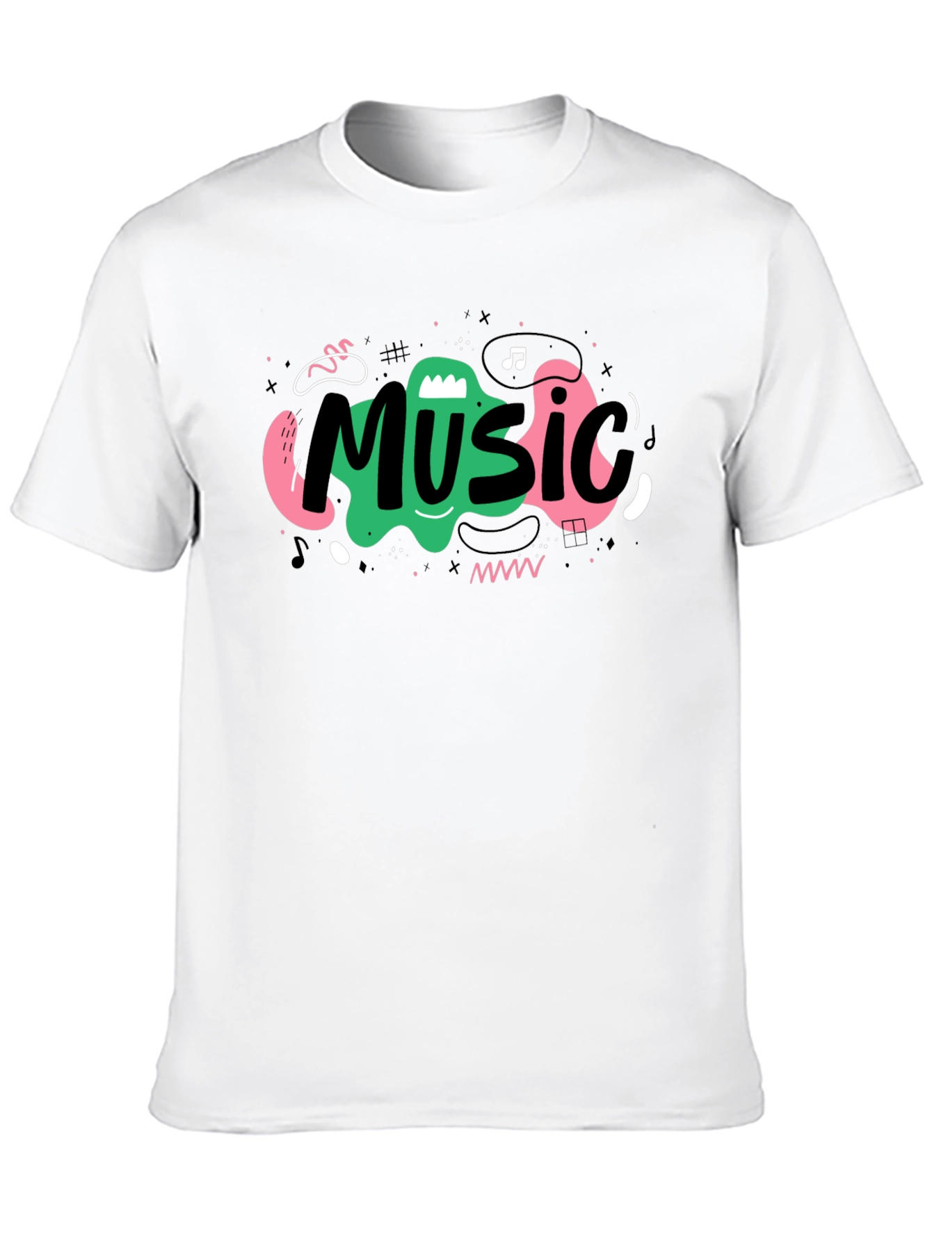 Music Design Black T-Shirt