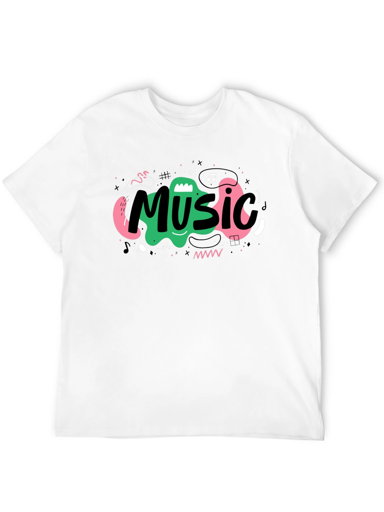 Music Design Black T-Shirt