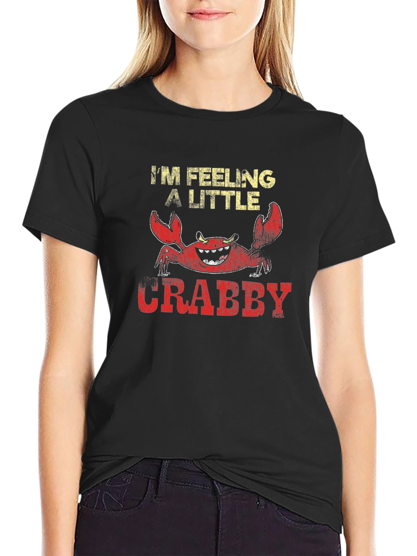 Feeling A Little Crabby T-Shirt Funny Crab Tee