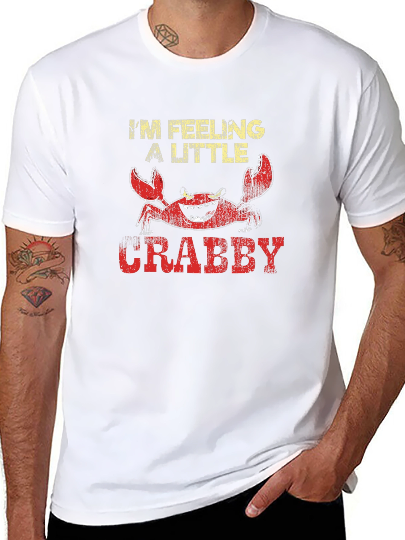 Feeling A Little Crabby T-Shirt Funny Crab Tee