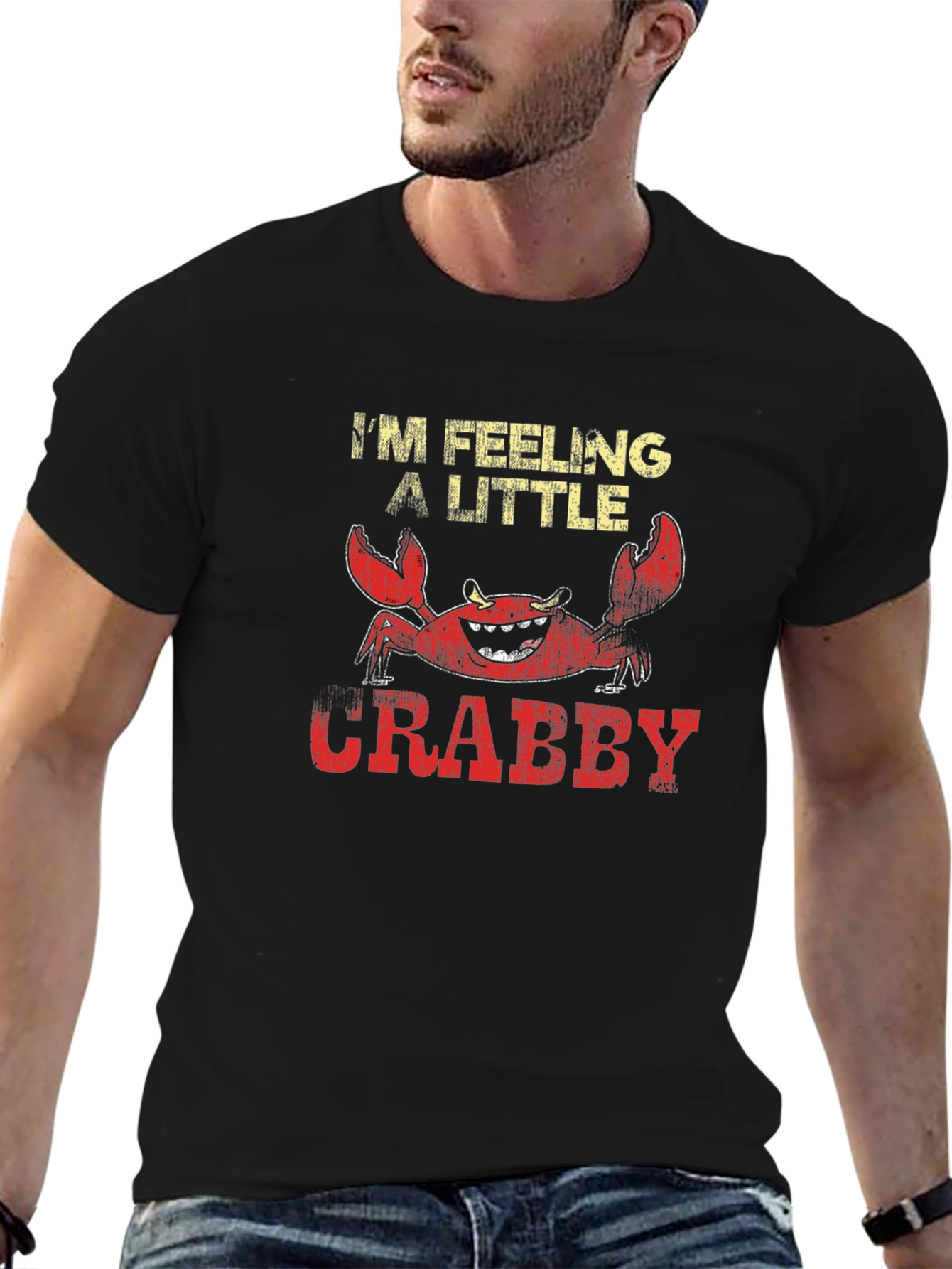 Feeling A Little Crabby T-Shirt Funny Crab Tee