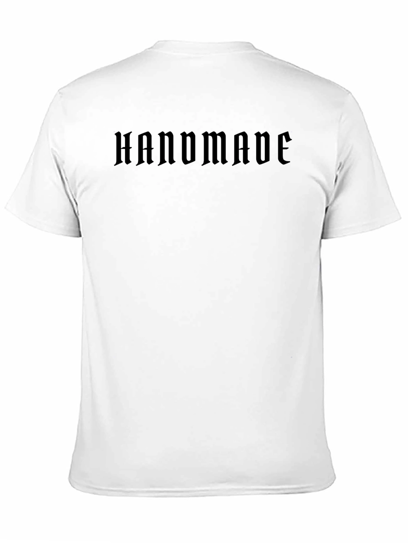 Handmade Gothic Text Black T-Shirt
