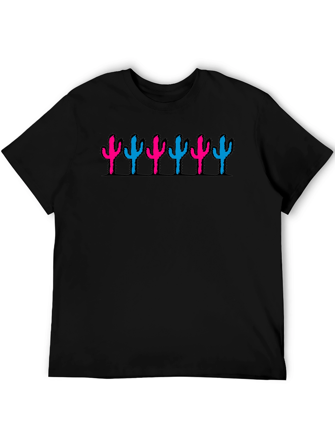 Cactus Print Crew Neck T-Shirt