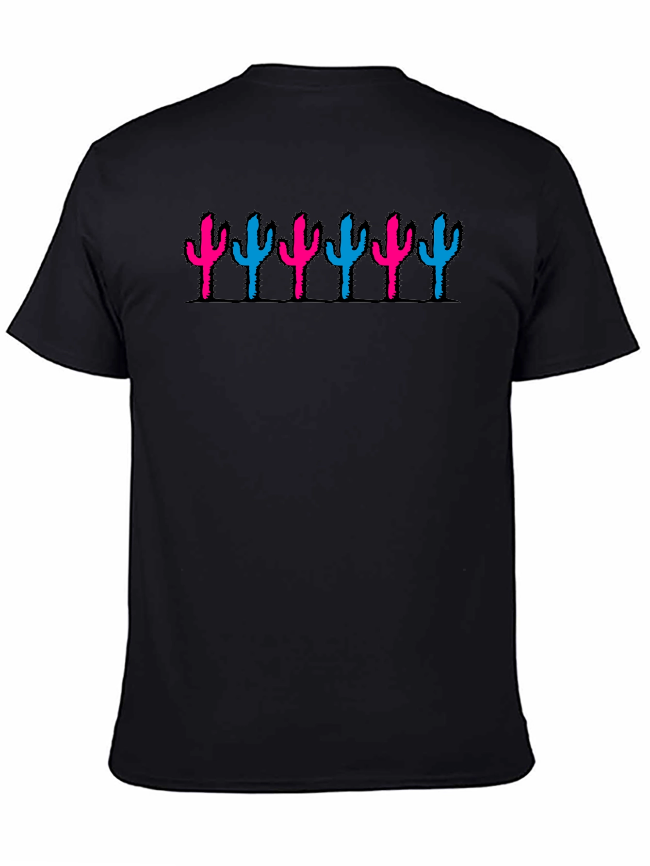 Cactus Print Crew Neck T-Shirt