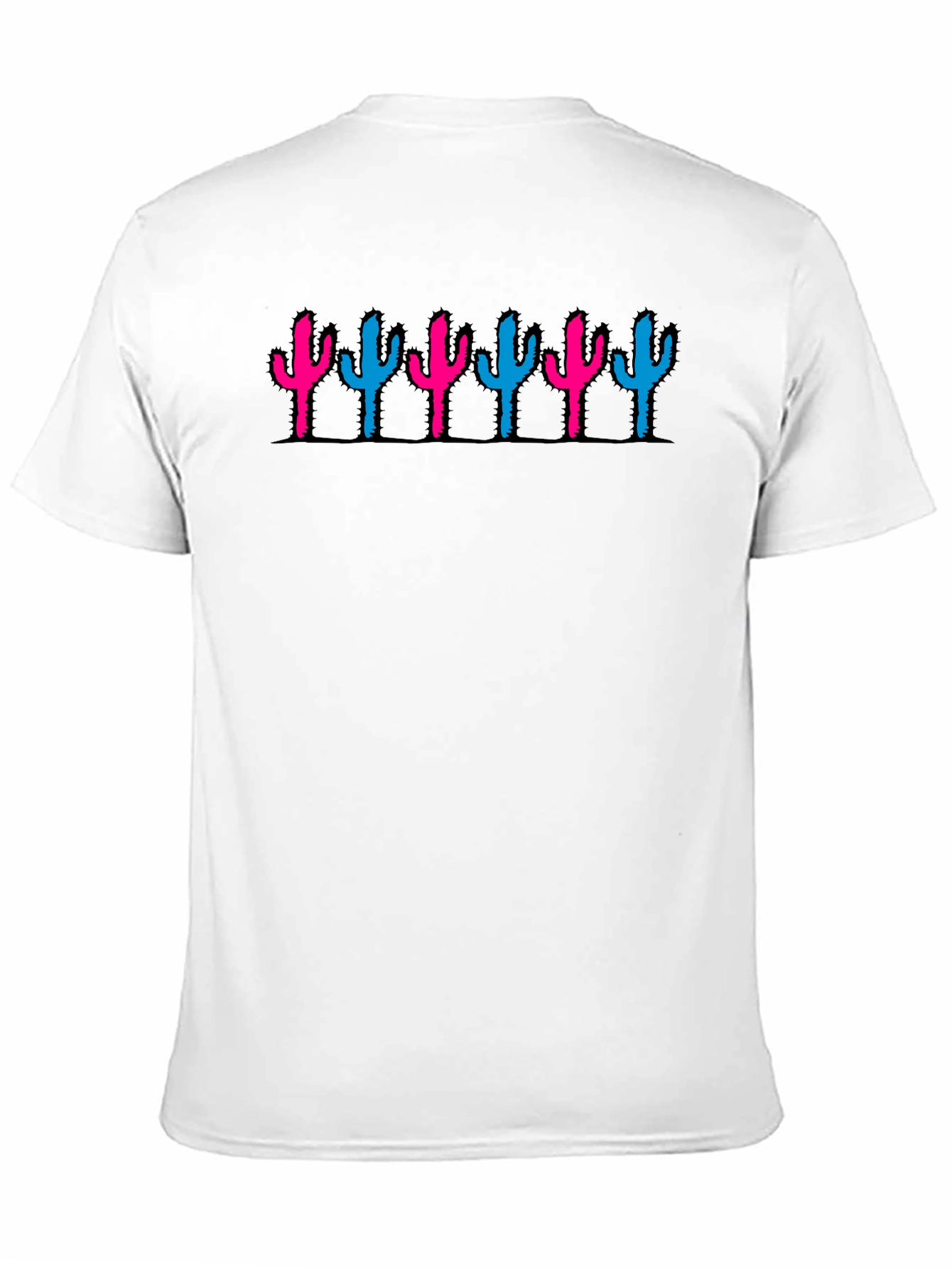 Cactus Print Crew Neck T-Shirt