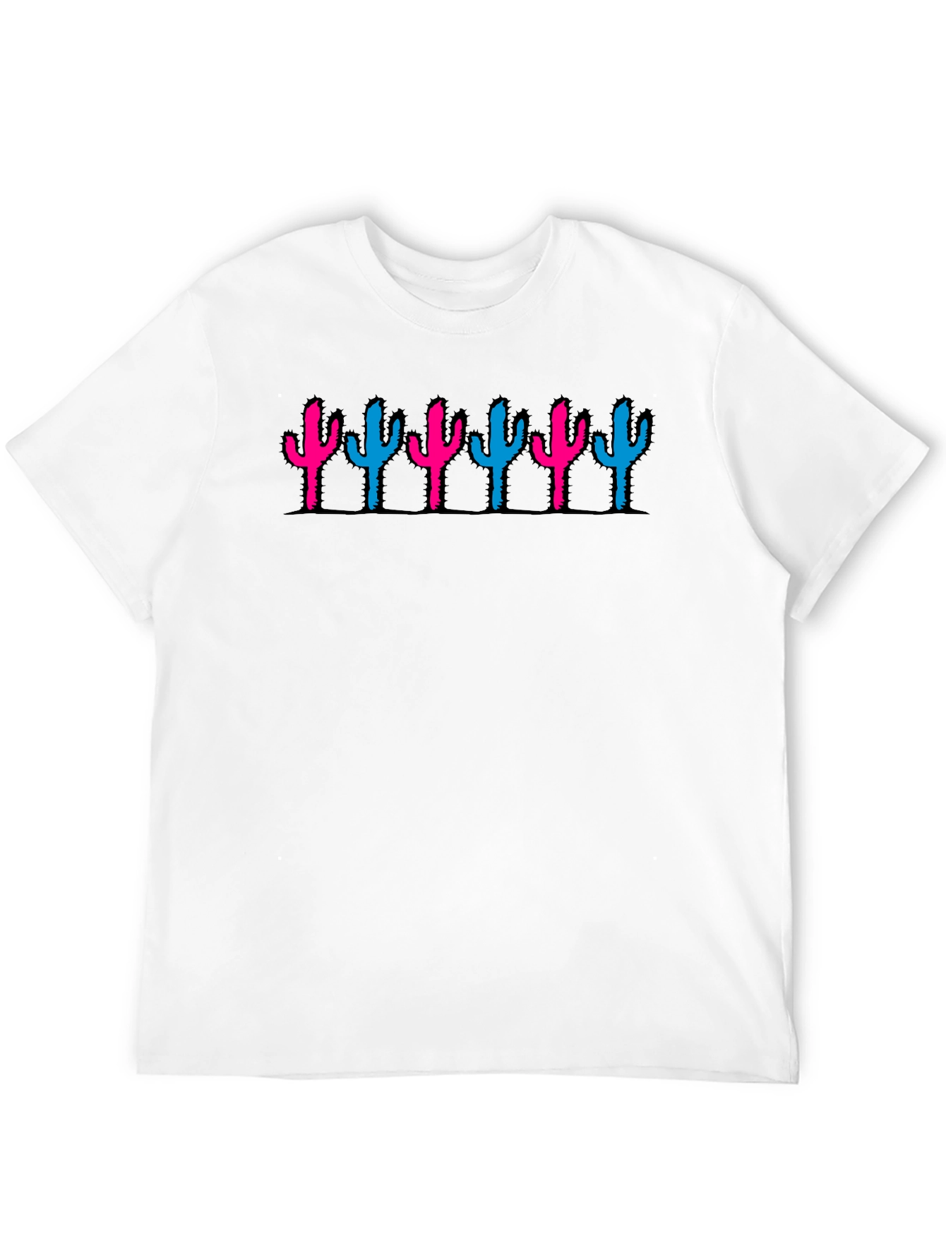 Cactus Print Crew Neck T-Shirt