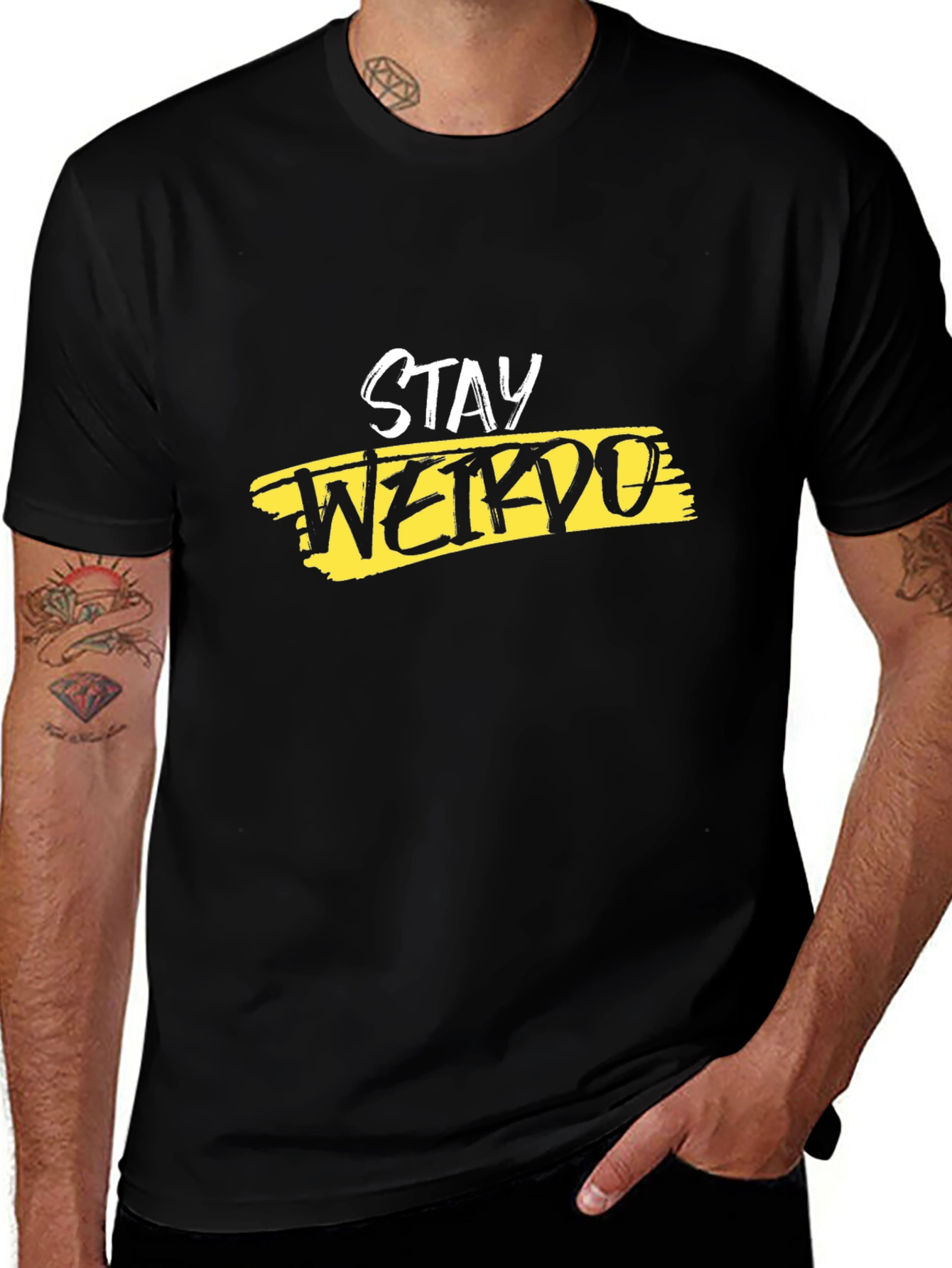 Stay Weirdo Black T-Shirt