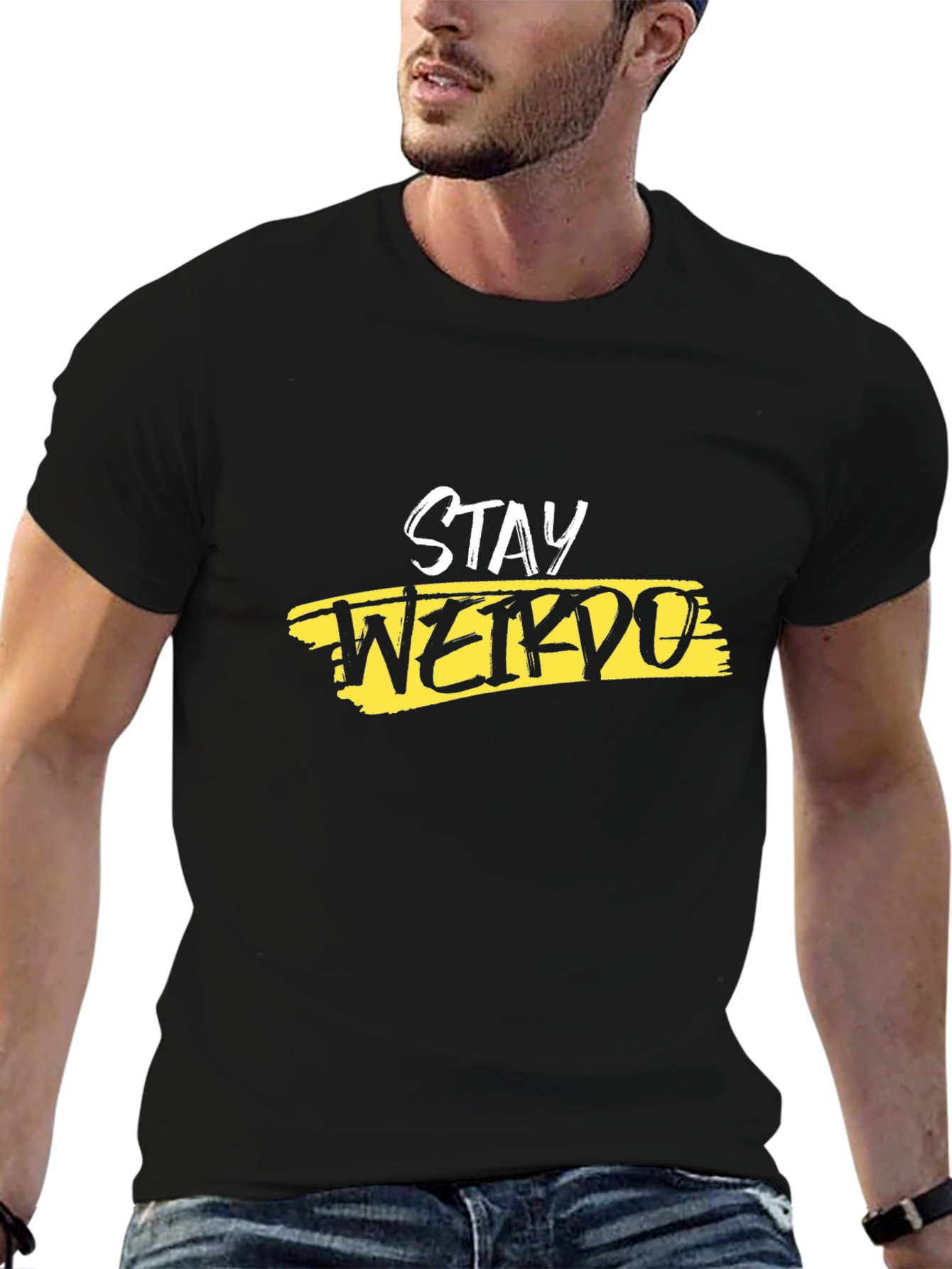 Stay Weirdo Black T-Shirt