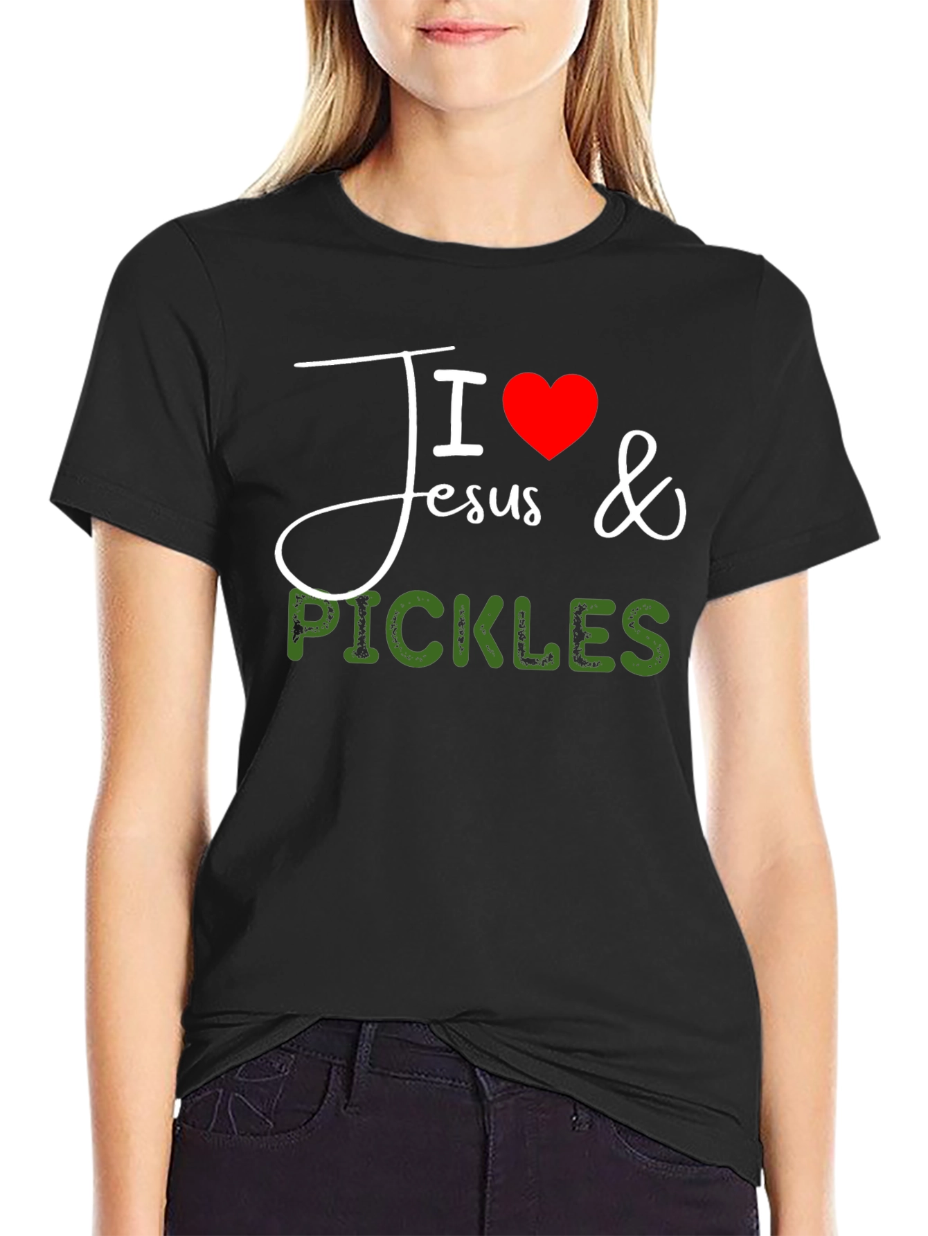 I Love Jesus & Pickles Graphic T-Shirt