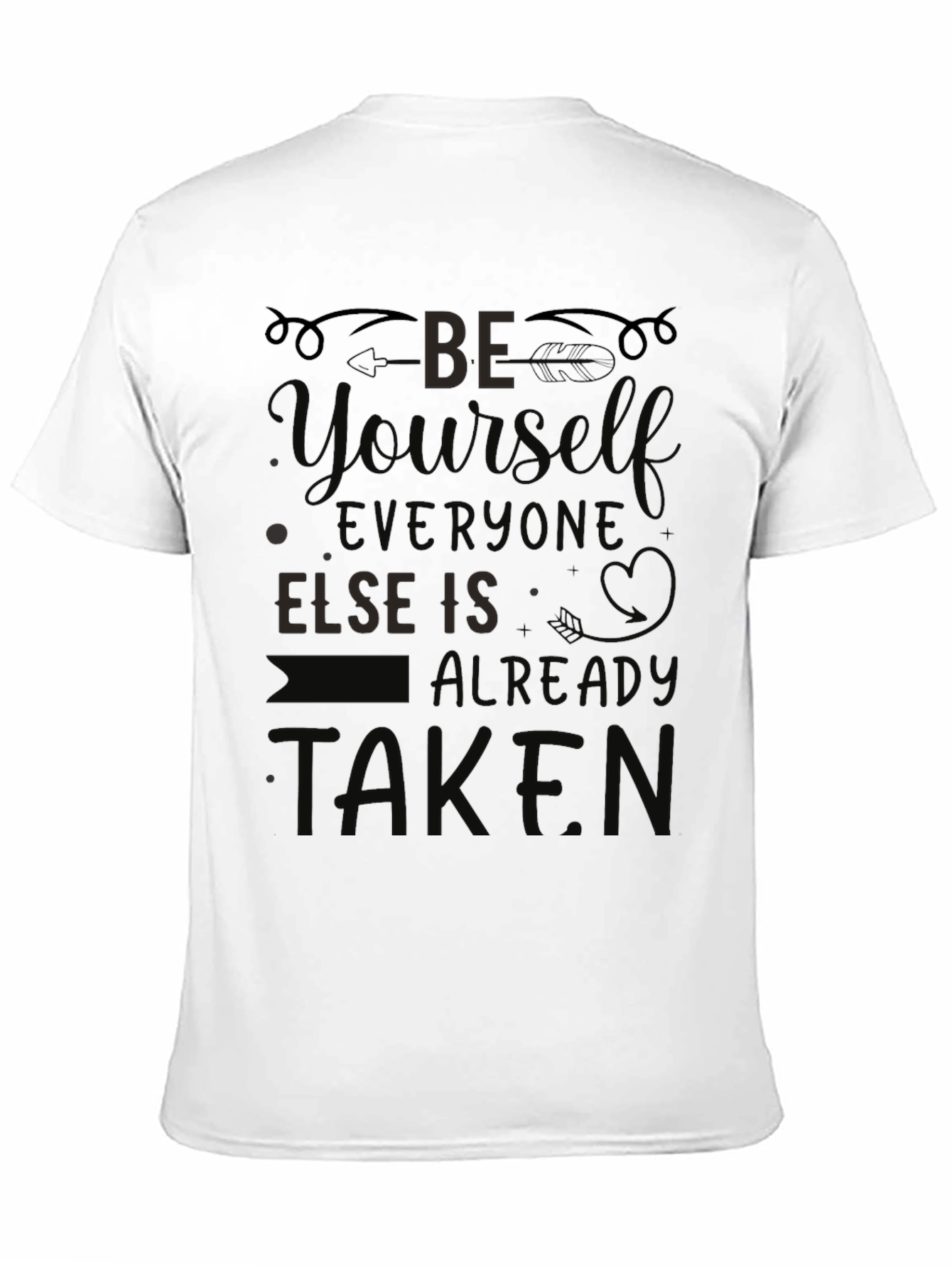 Be Yourself Graphic Tee - Inspirational Black T-Shirt