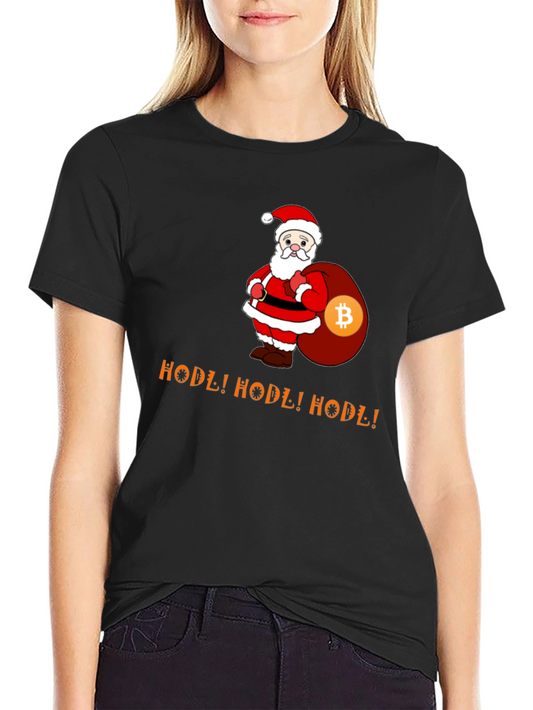 HODL Bitcoin Santa T-Shirt