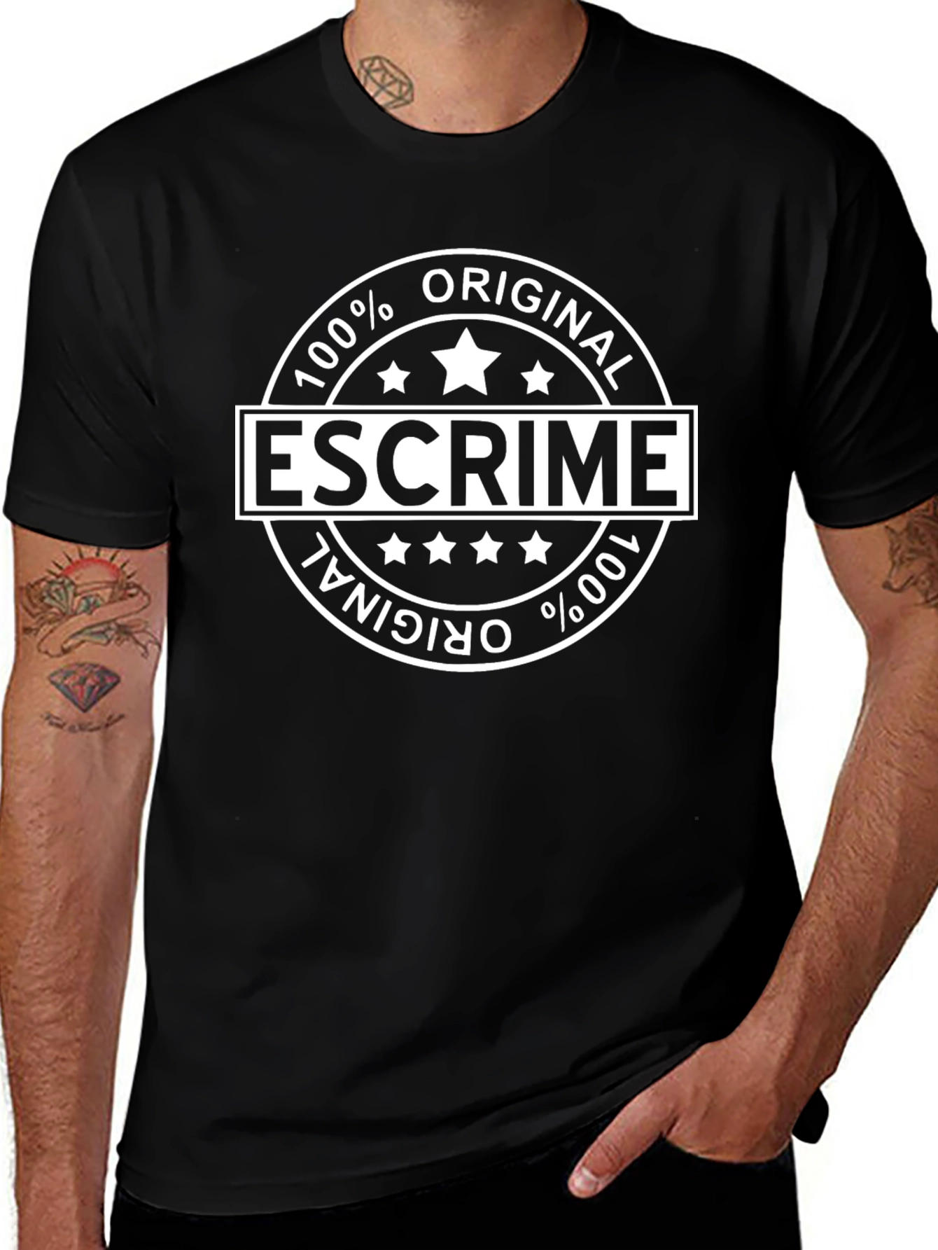 100% Original Escrime Black T-Shirt