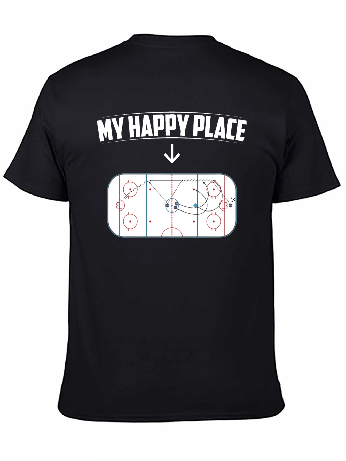 My Happy Place Hockey Play T-Shirt
