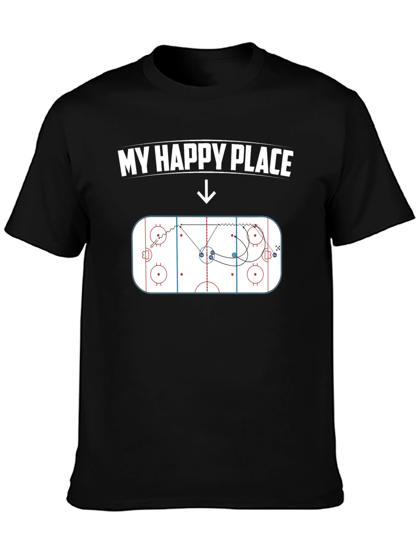 My Happy Place Hockey Play T-Shirt
