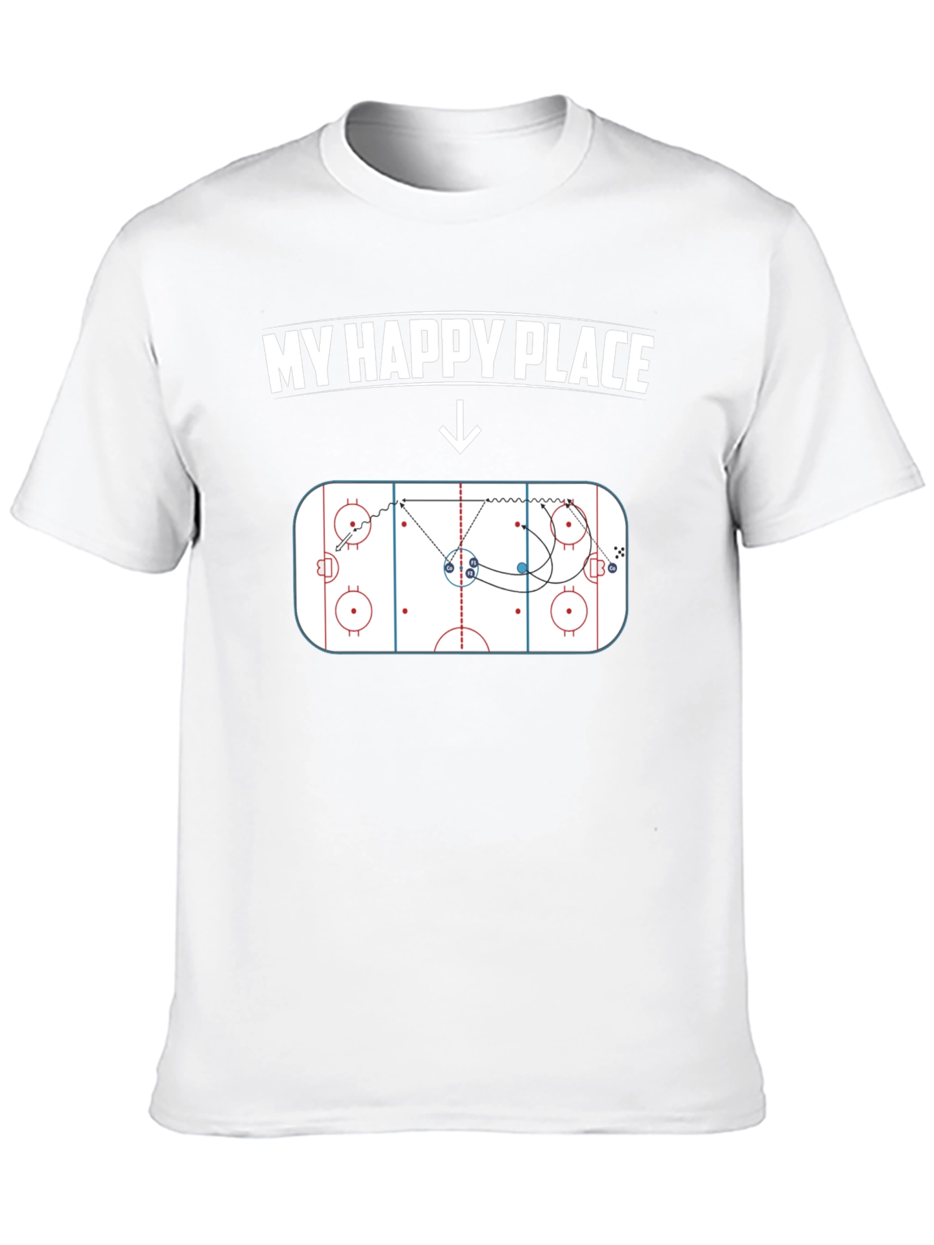 My Happy Place Hockey Play T-Shirt