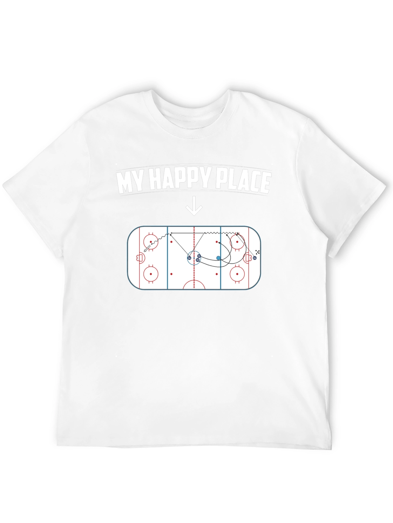 My Happy Place Hockey Play T-Shirt