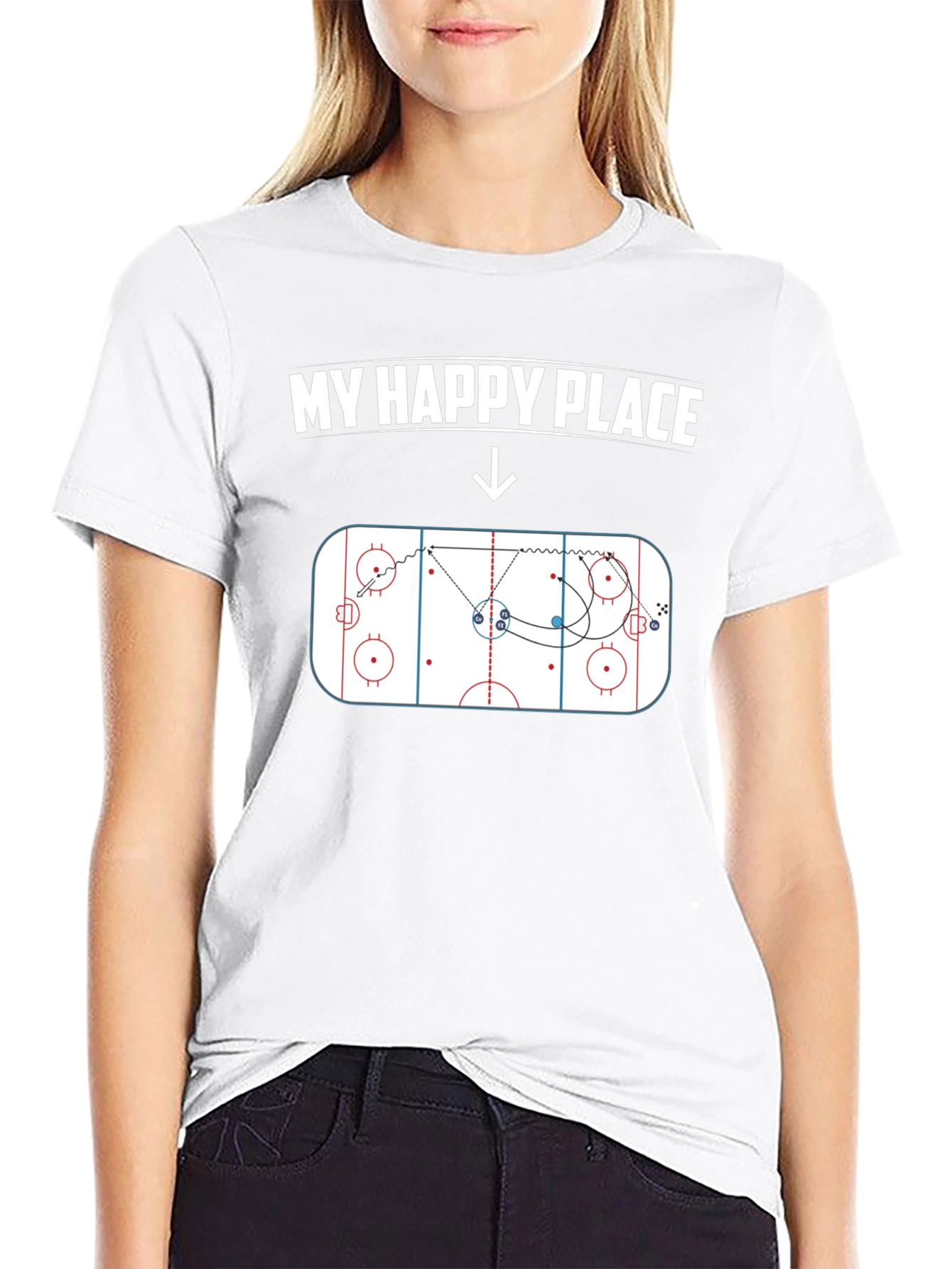 My Happy Place Hockey Play T-Shirt