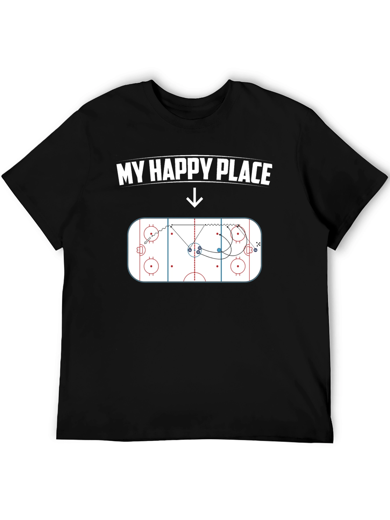 My Happy Place Hockey Play T-Shirt