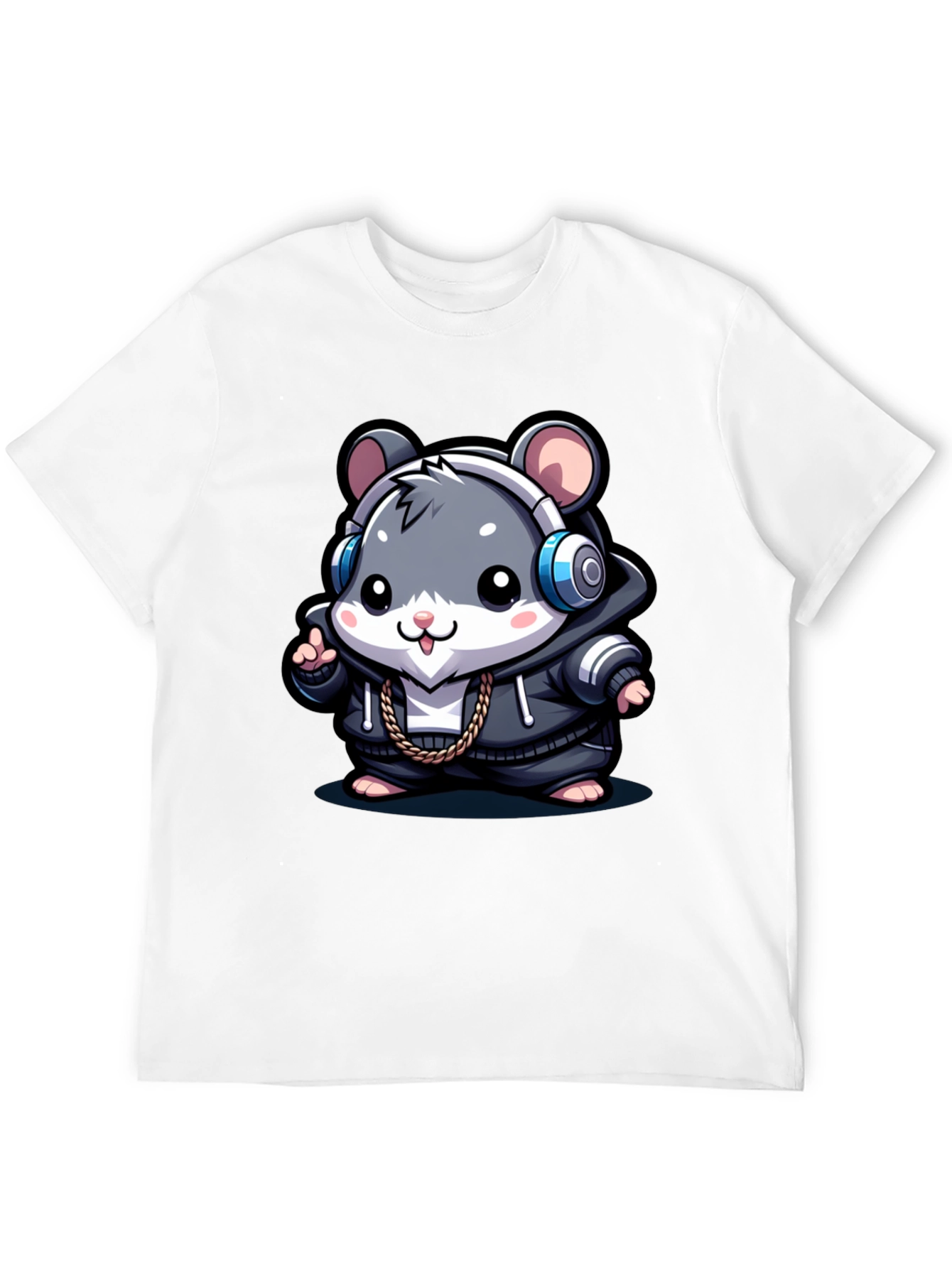Cool Hamster Graphic Tee - Black