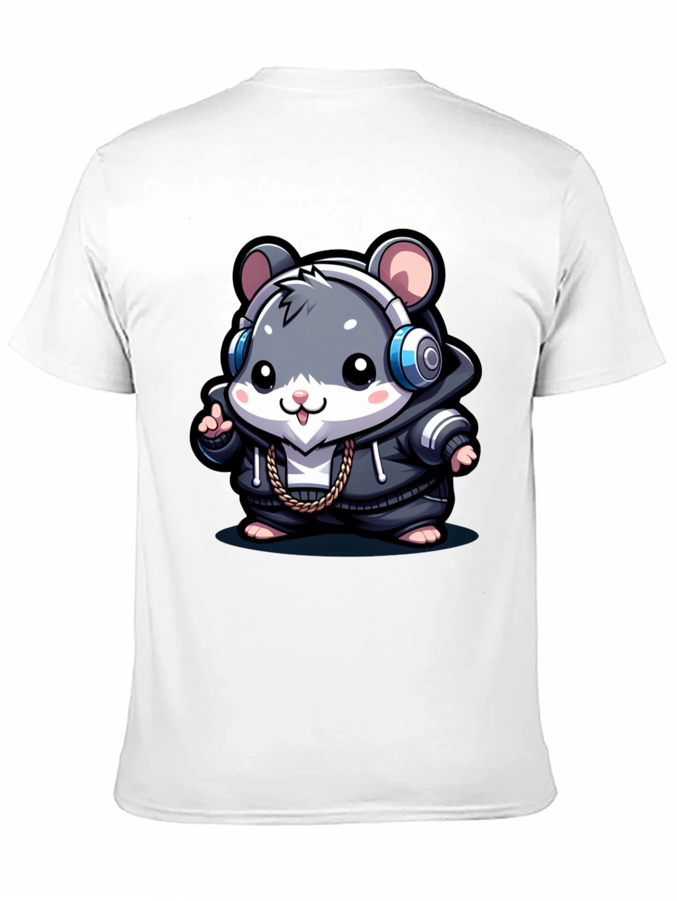 Cool Hamster Graphic Tee - Black