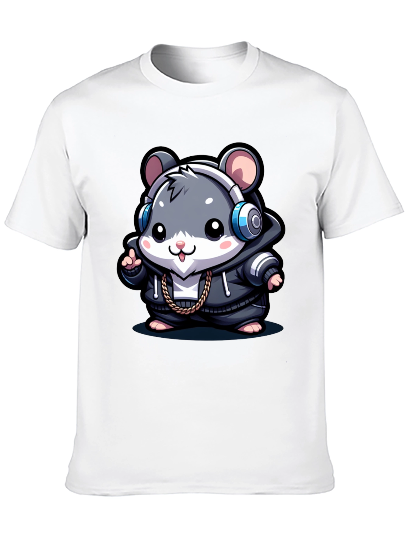 Cool Hamster Graphic Tee - Black