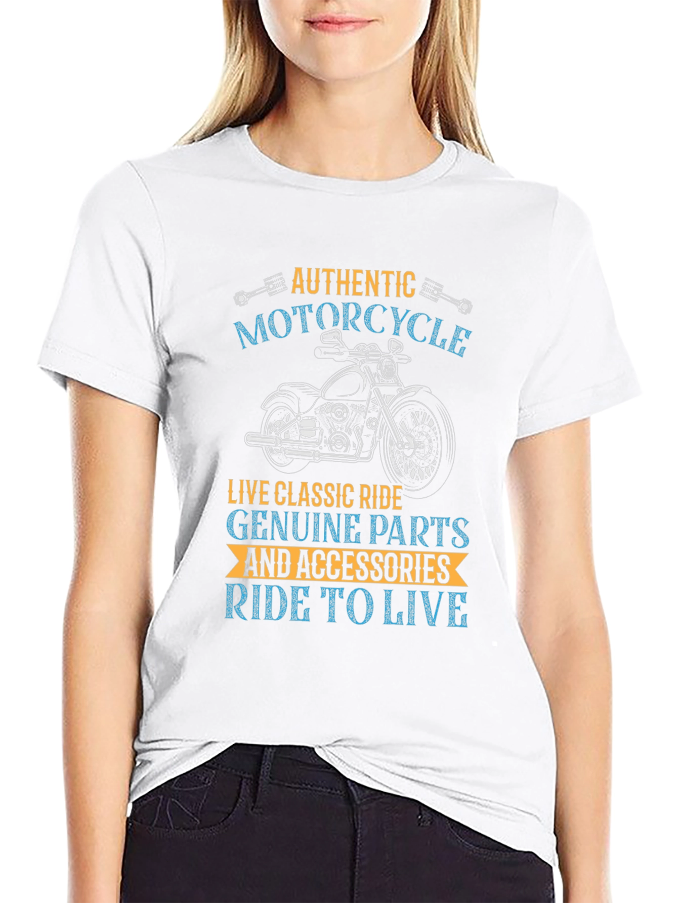 Authentic Motorcycle Ride T-Shirt - Classic Biker Style