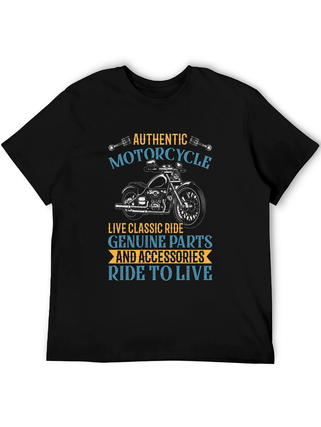 Authentic Motorcycle Ride T-Shirt - Classic Biker Style