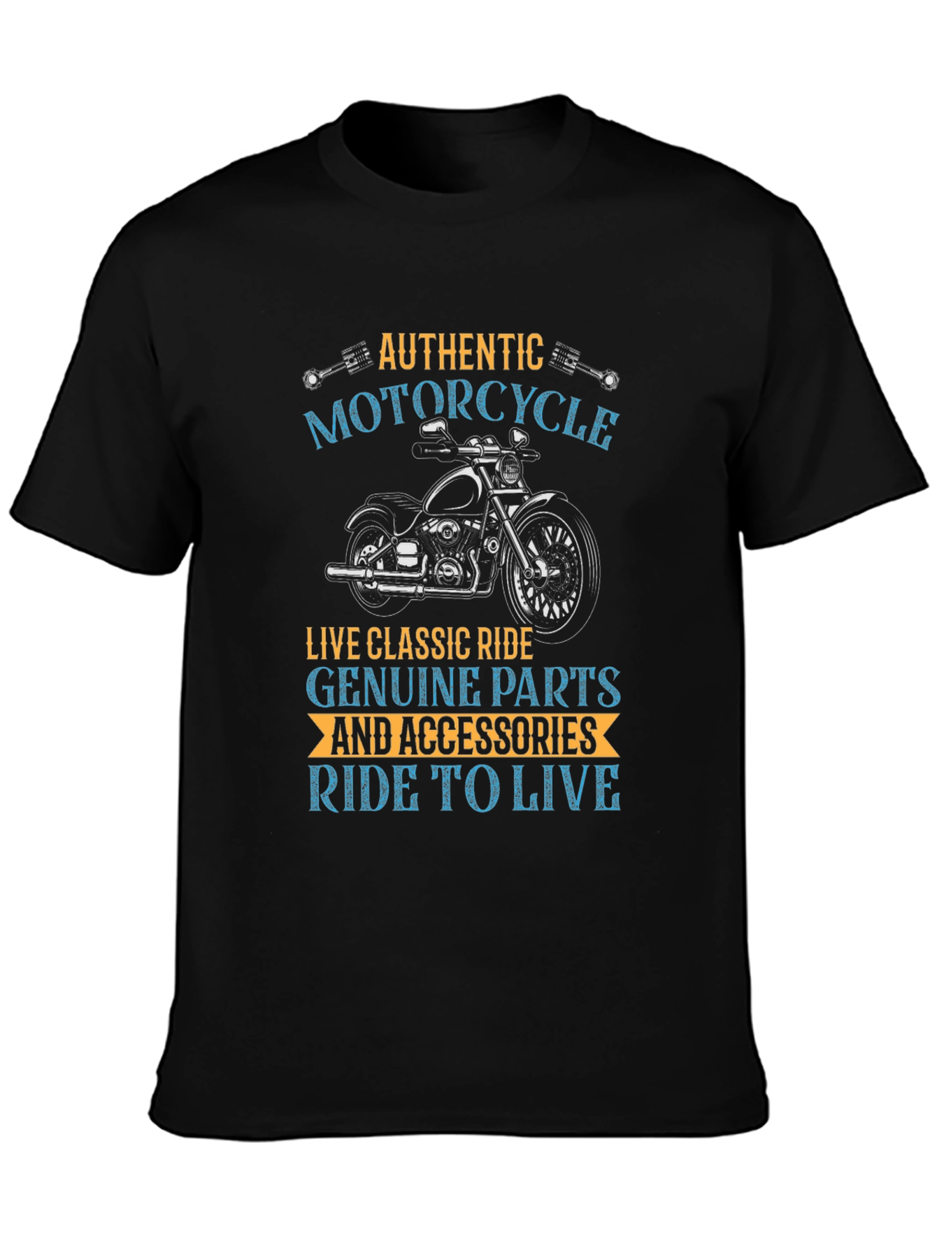 Authentic Motorcycle Ride T-Shirt - Classic Biker Style