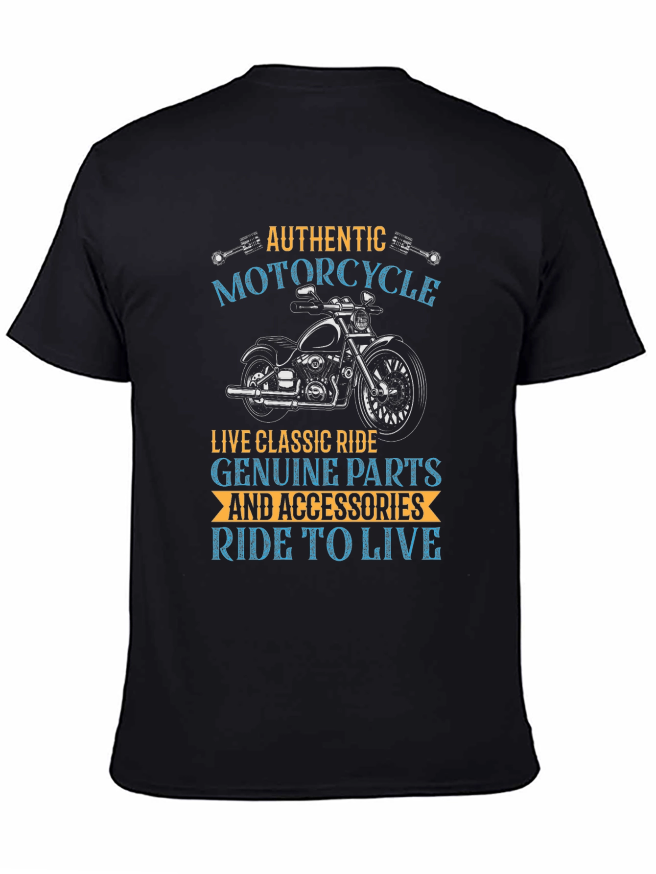 Authentic Motorcycle Ride T-Shirt - Classic Biker Style