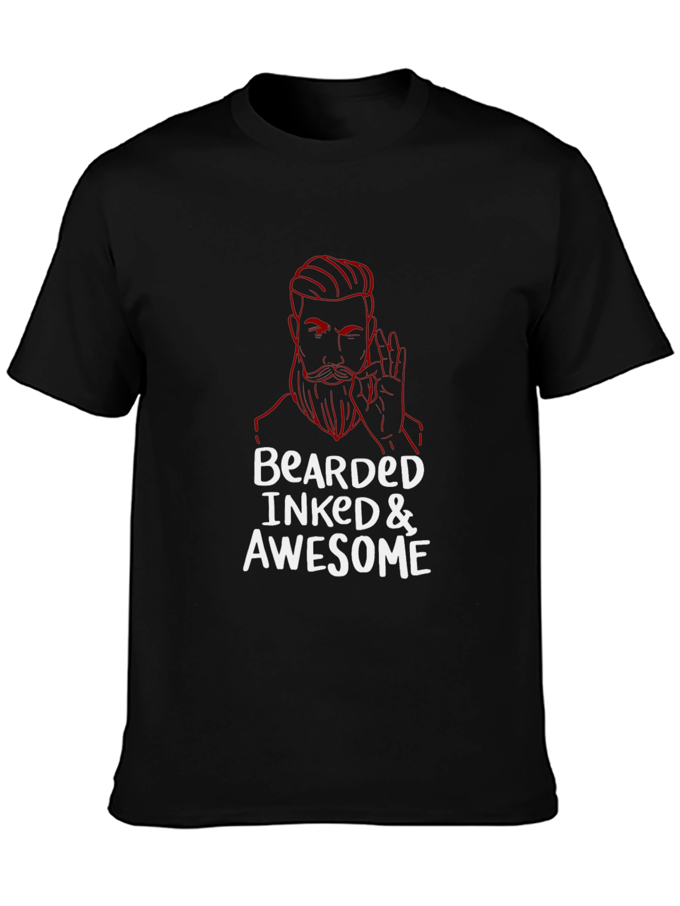 Bearded Inked Awesome Graphic T-Shirt