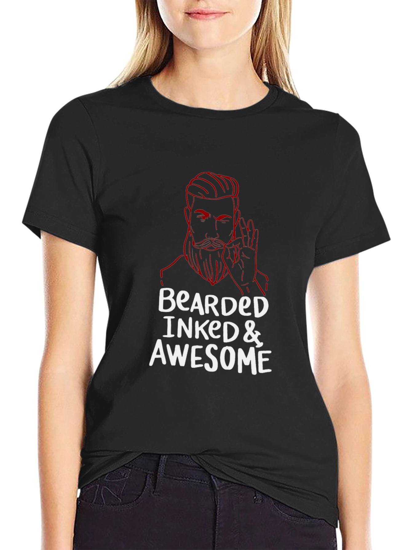 Bearded Inked Awesome Graphic T-Shirt
